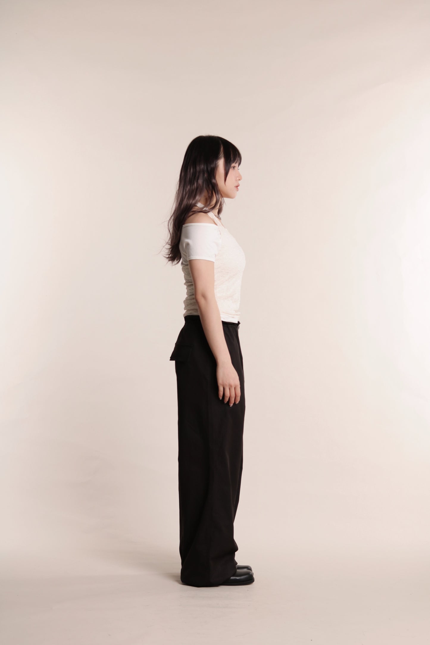 Layered Halter Top Set (Ivory)