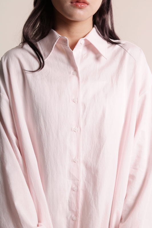 Oversized Boyfriend Shirt (Pink)