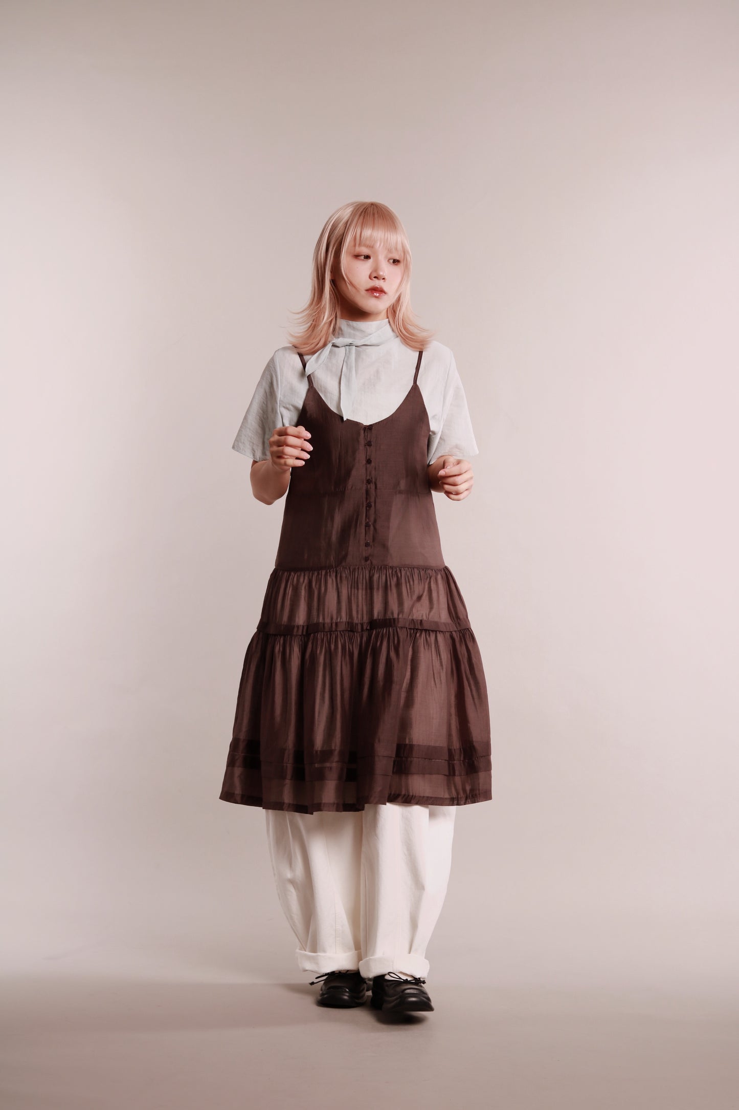 See Through Tie Top (Sky)