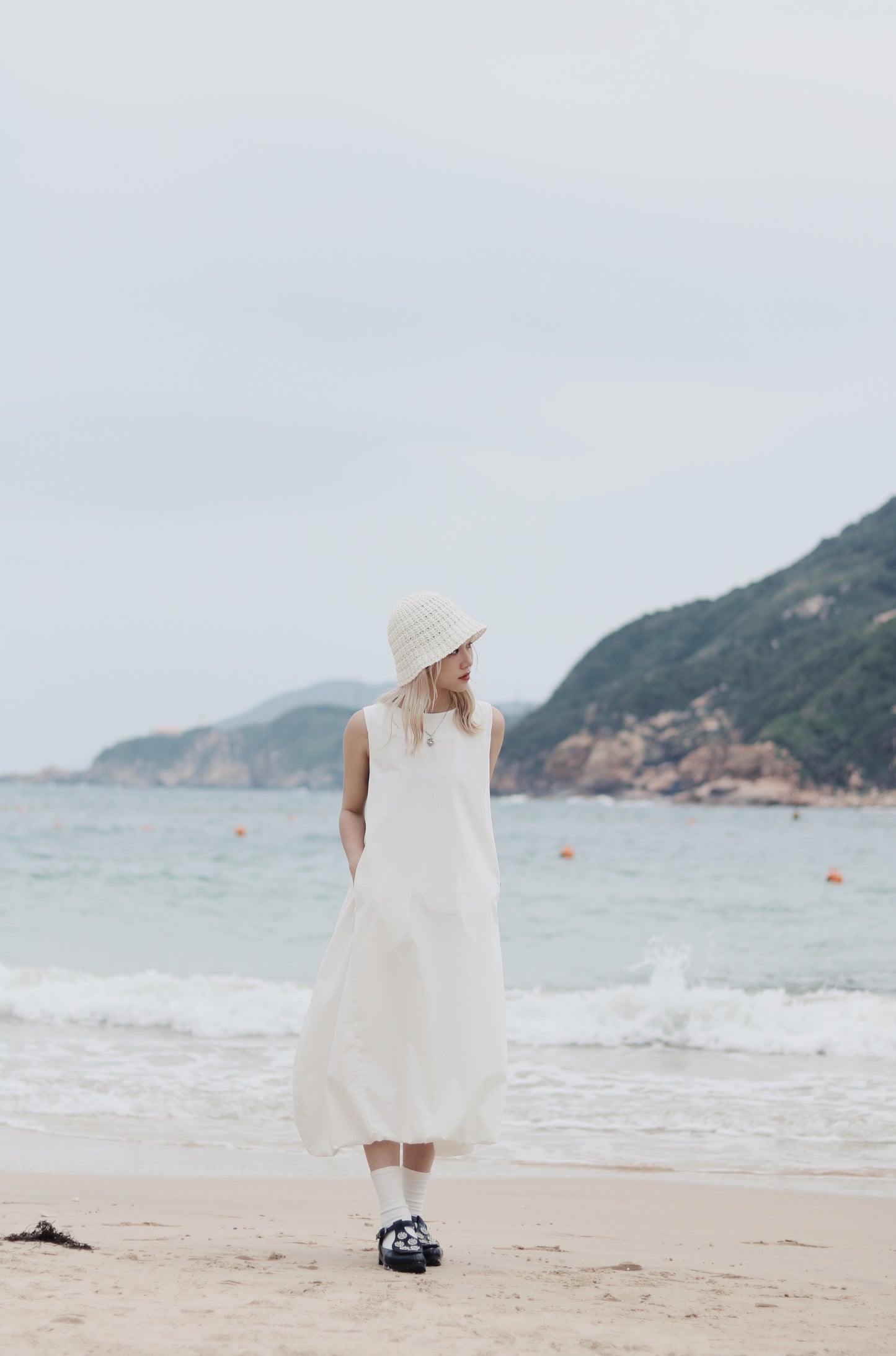 Bubble Cloud Dress (White)