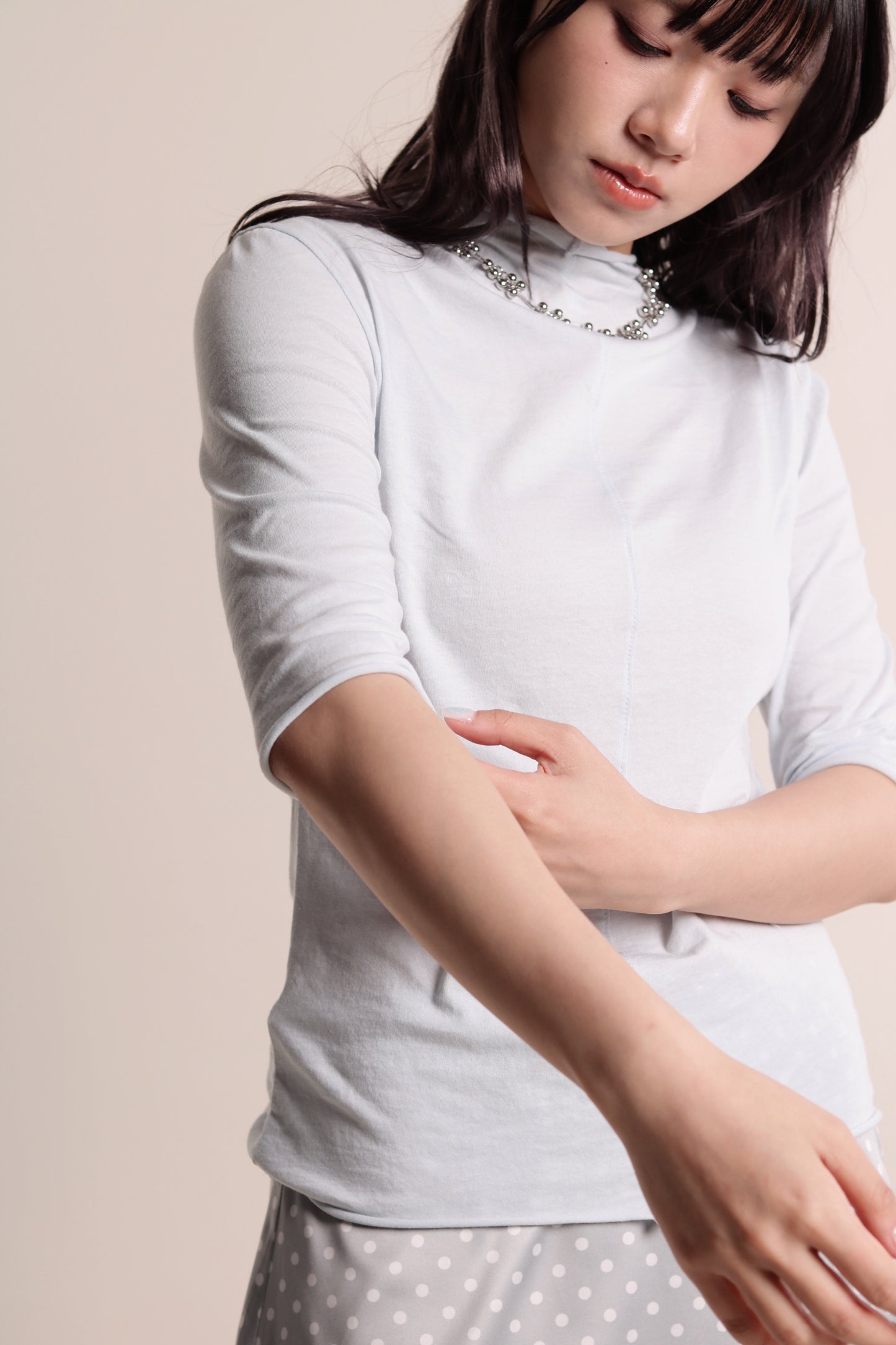 Pure Mock Neck Top (Baby Blue)