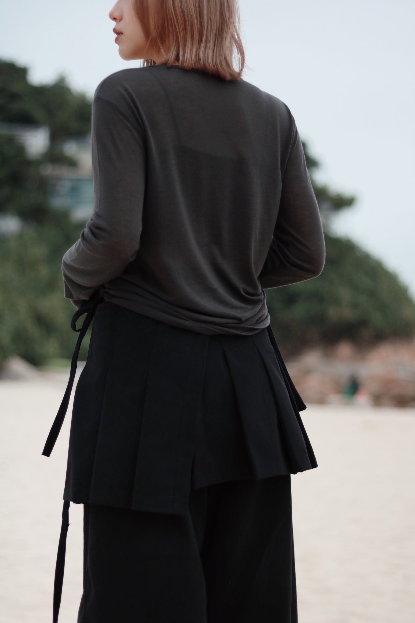 Spring Basic Top (Charcoal/Pink/Purple/White)