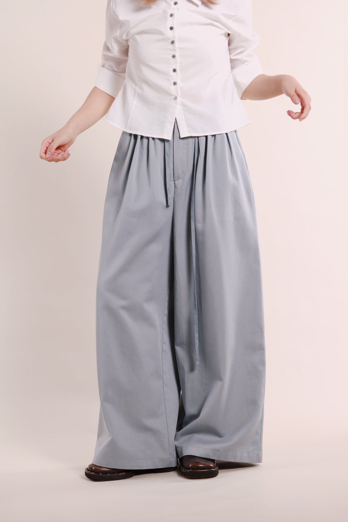 Renne Wide Leg Pants (Blue)