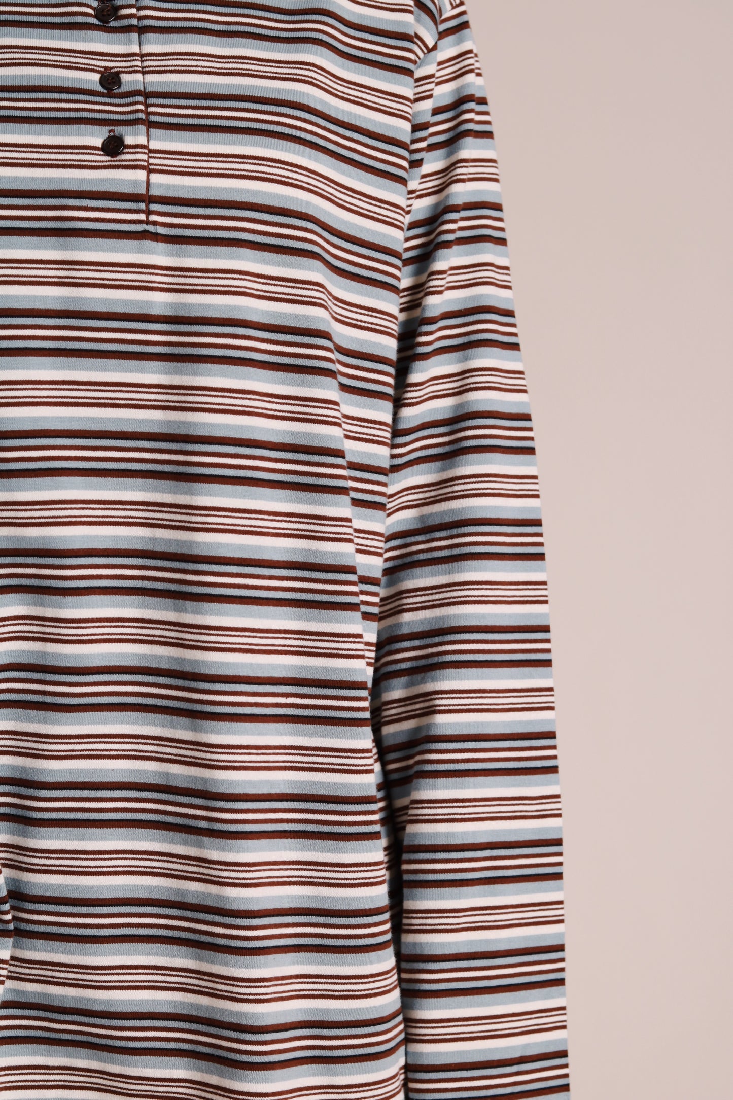 Striped Polo Top (Blue)