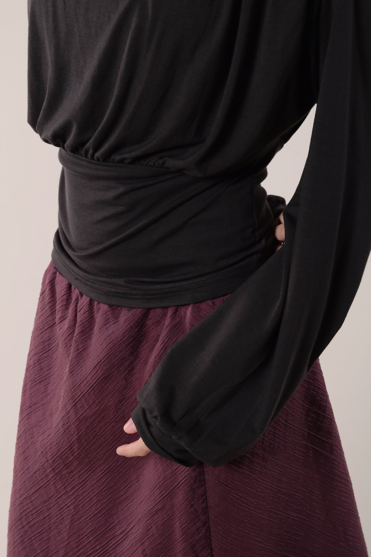 Luna Gathered Top (Black)