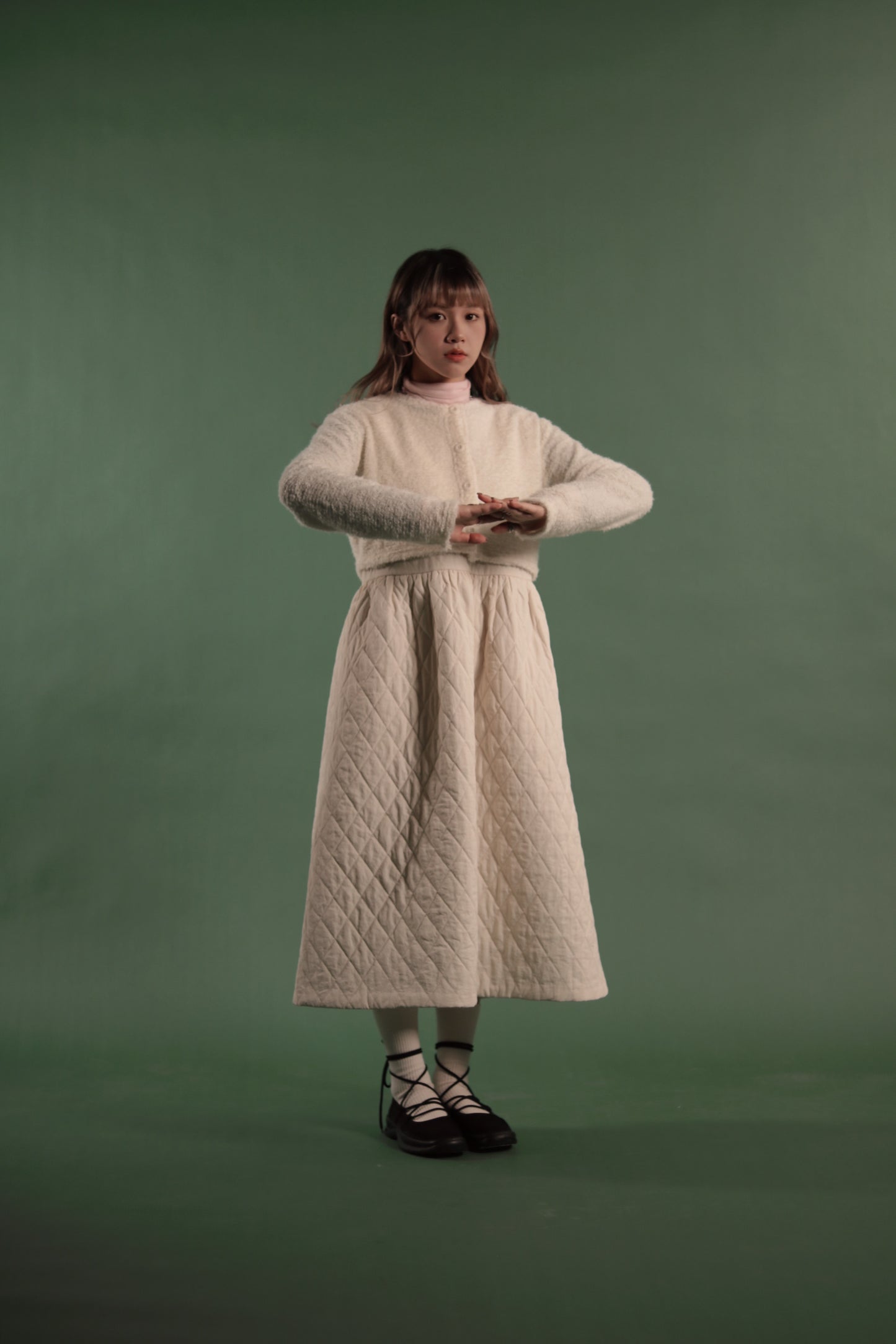 Doll Padded Dress (Ivory)