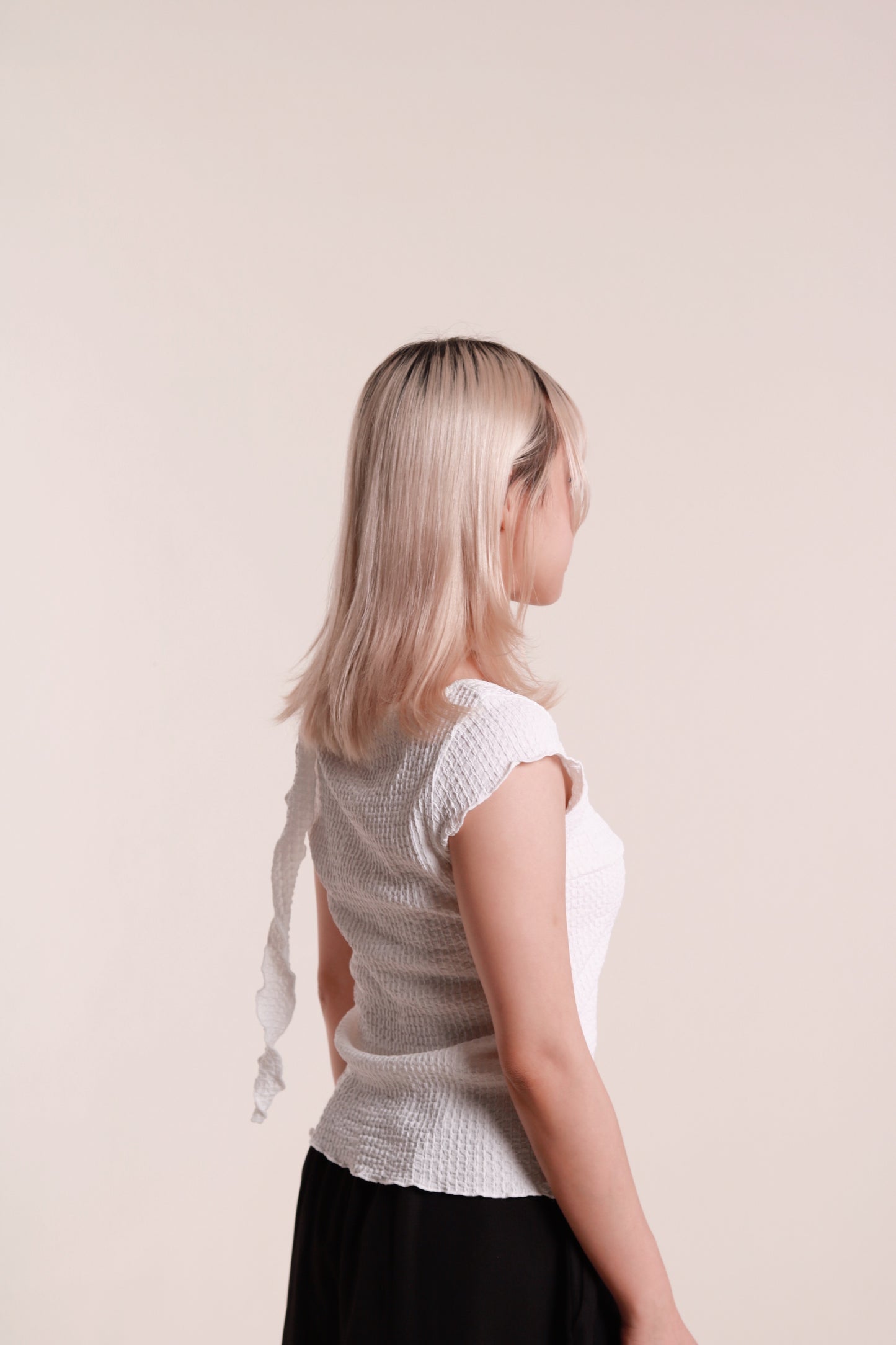 Gathered Tee Set (White)