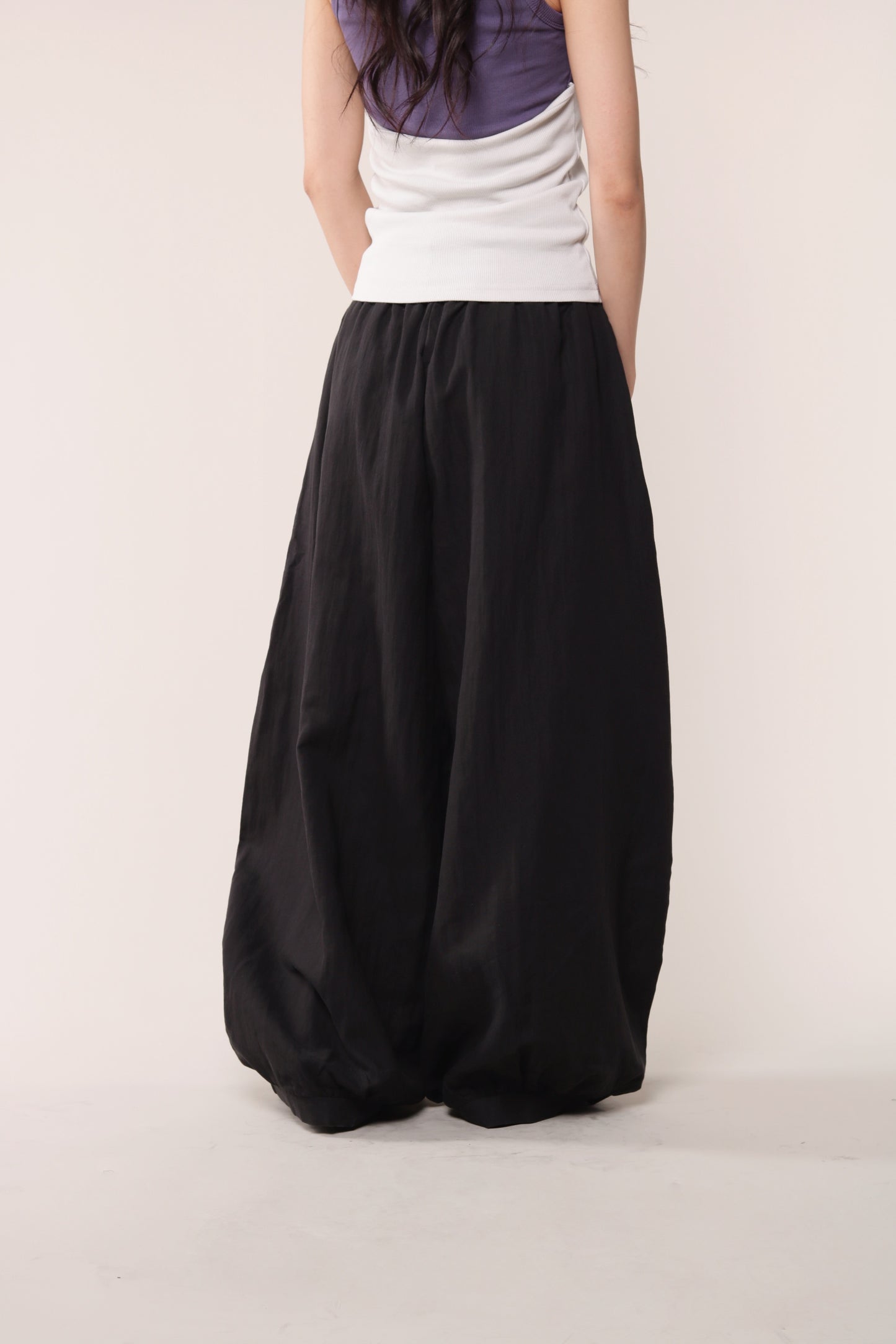 Linen Bubble Pants (Black)
