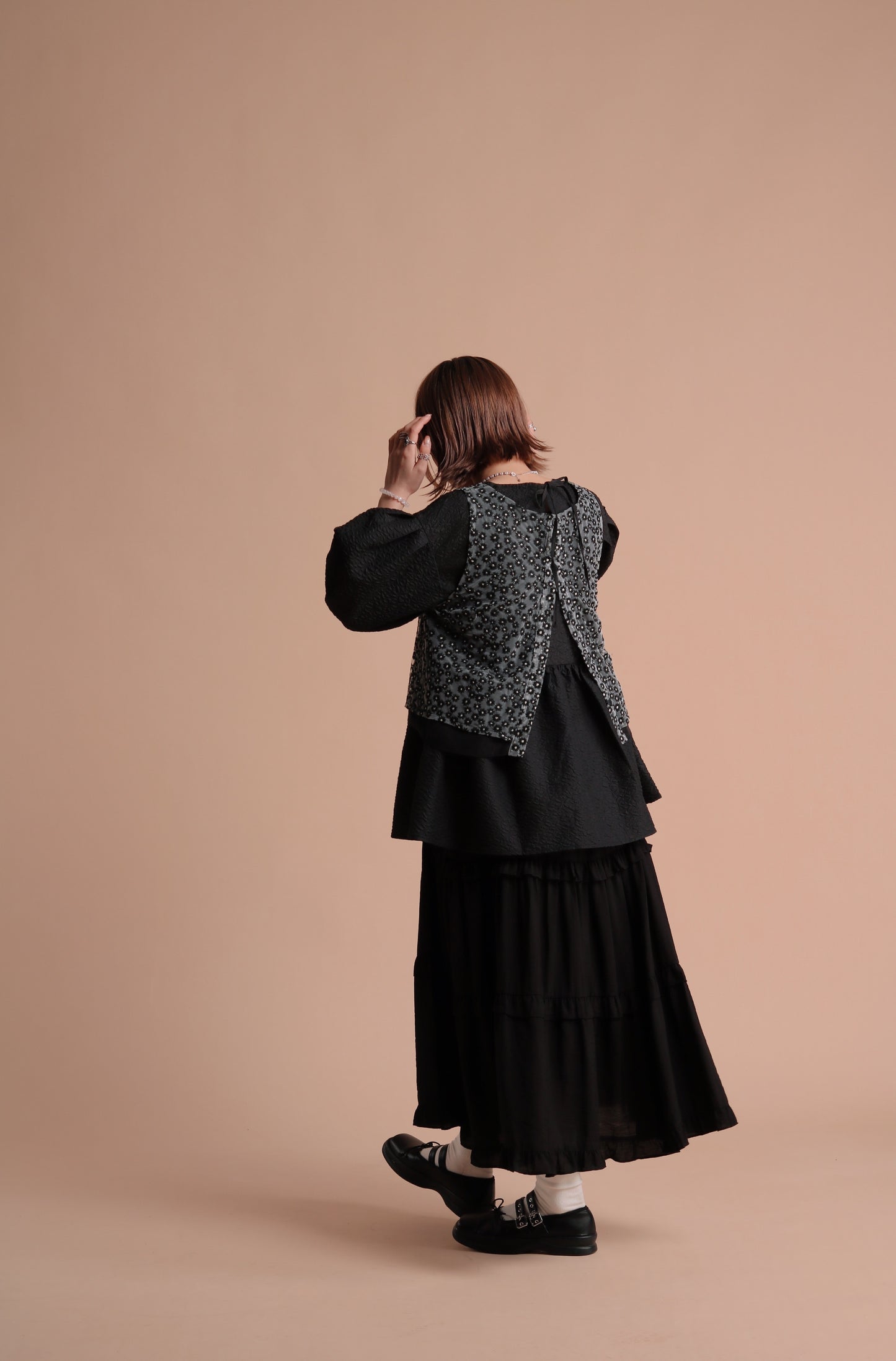 Alva Ruffle Dress (Black)