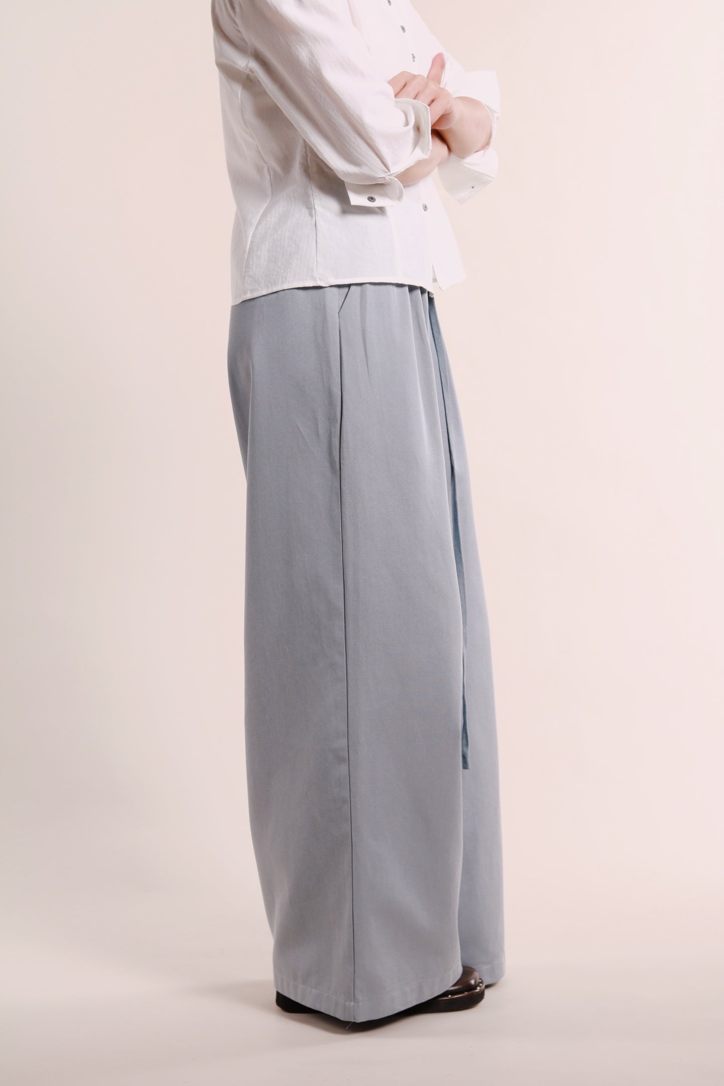 Renne Wide Leg Pants (Blue)