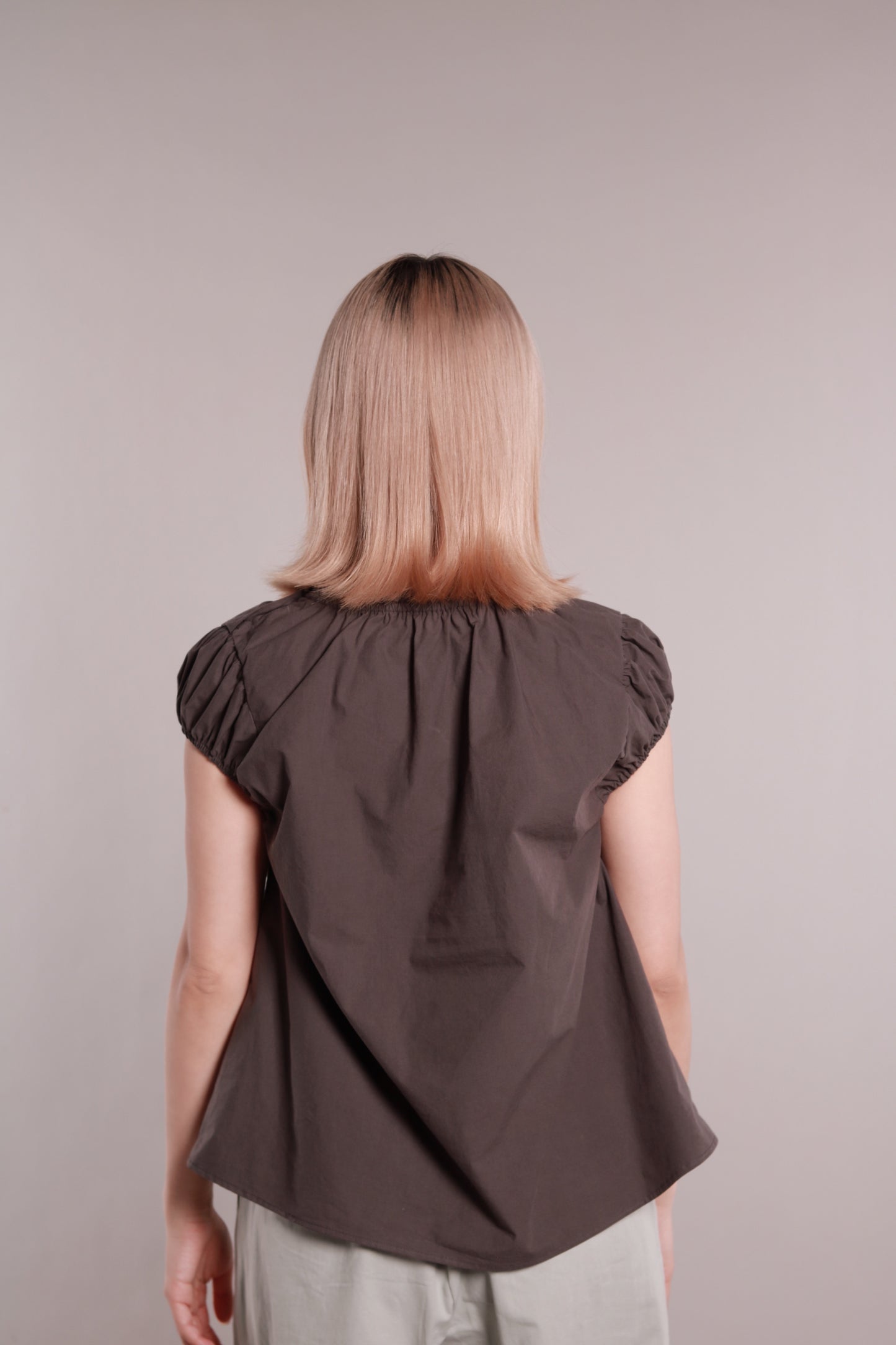 Puffie Blouse (Charcoal)