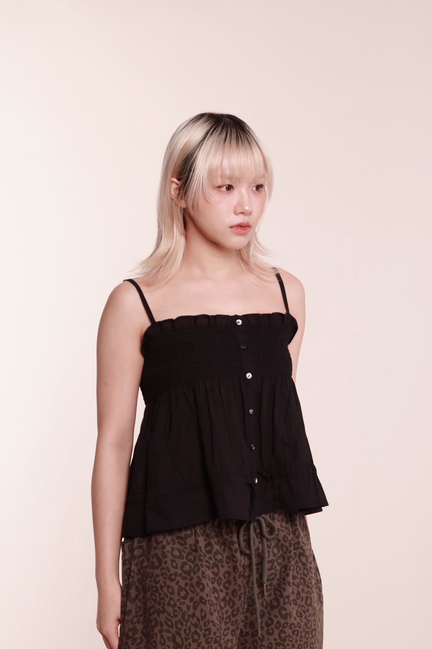 Audrey Sleeveless Top (Black)