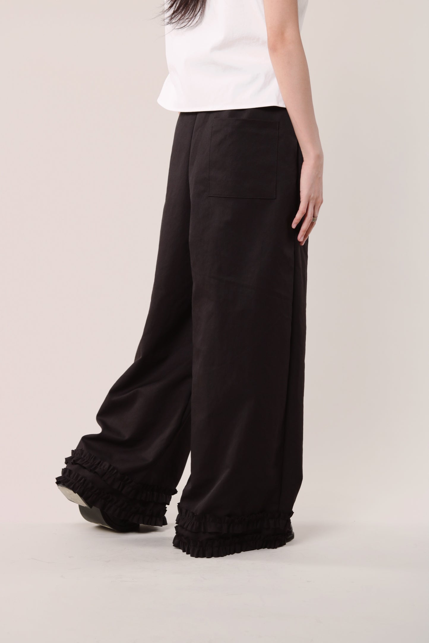 Double Ruffle Pants (Black)