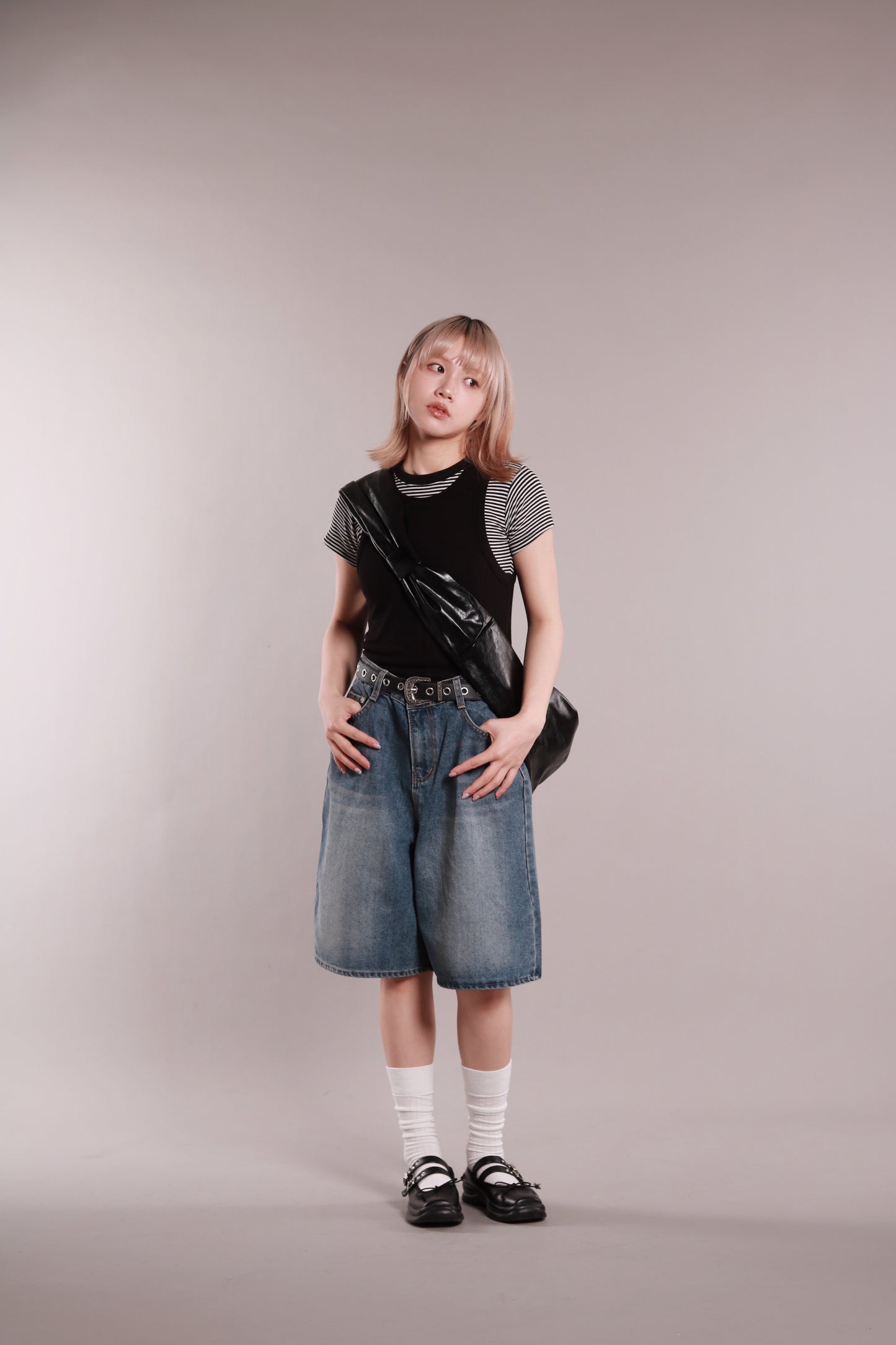 Basic Striped Tee (Black)