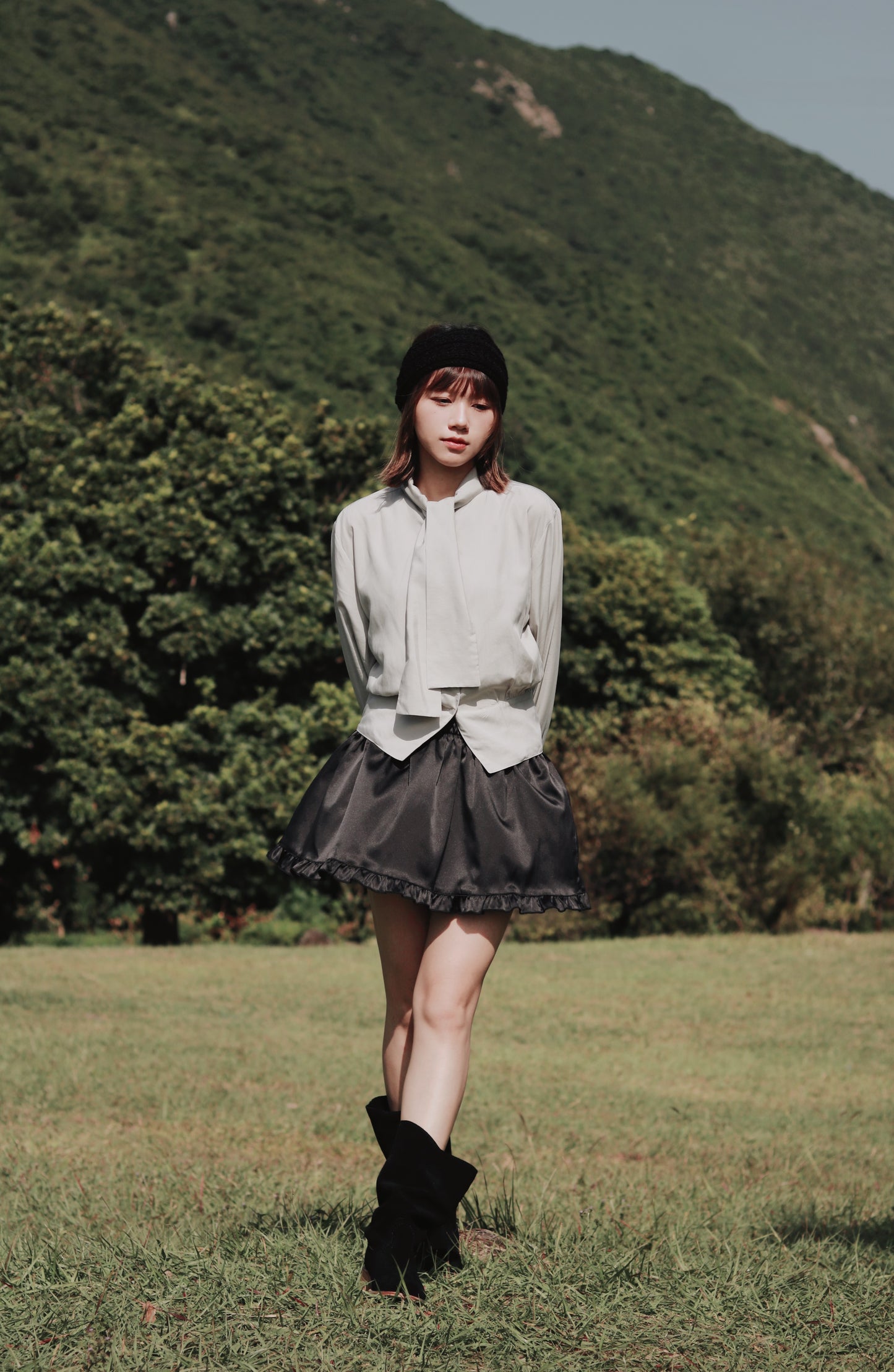 Doll Mini Ruffle Skirt (Black)