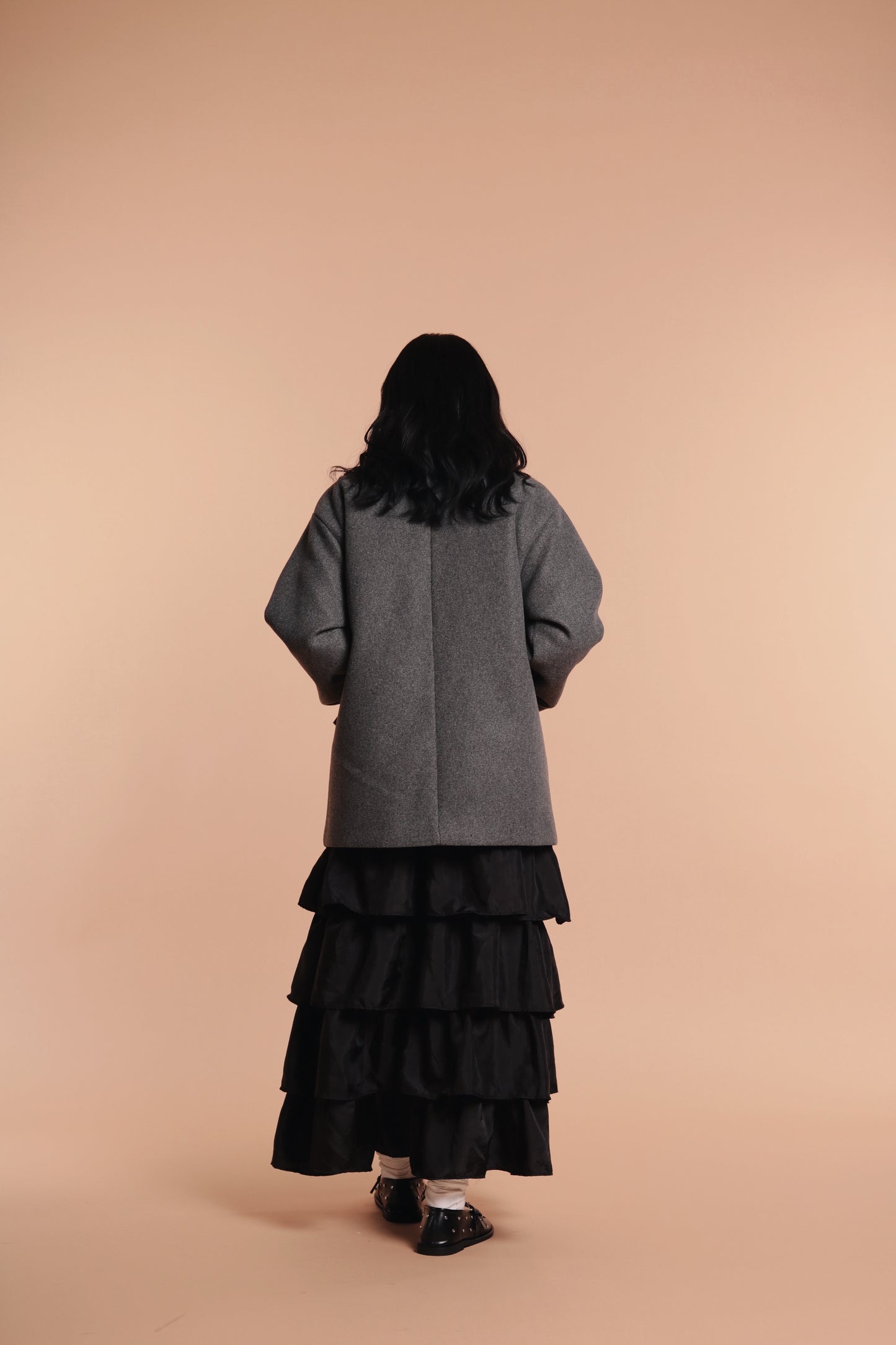 Ruffle Tiered Skirt (Black)