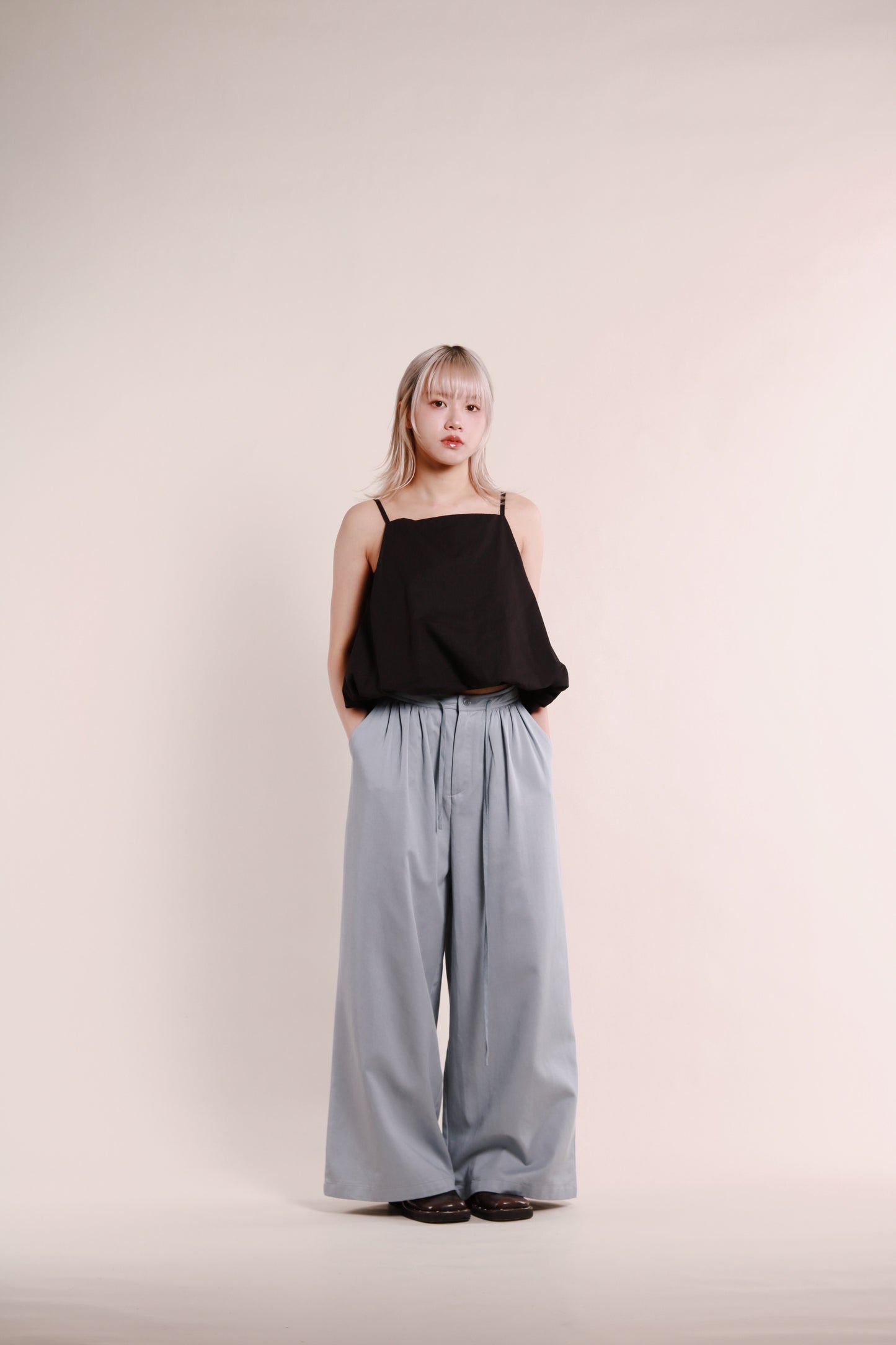 Renne Wide Leg Pants (Blue)