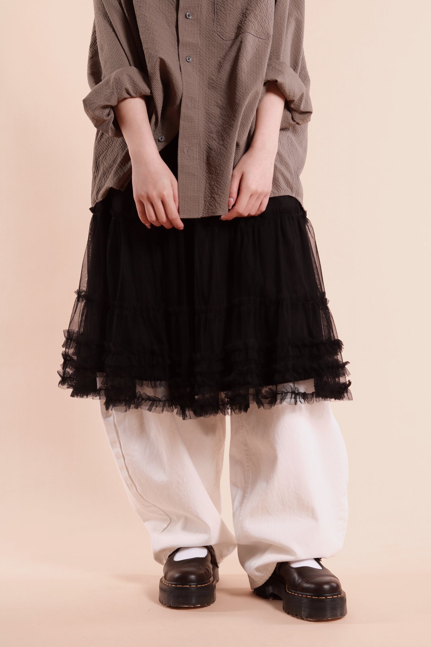 Doll Lace Ruffle Skirt (Black)