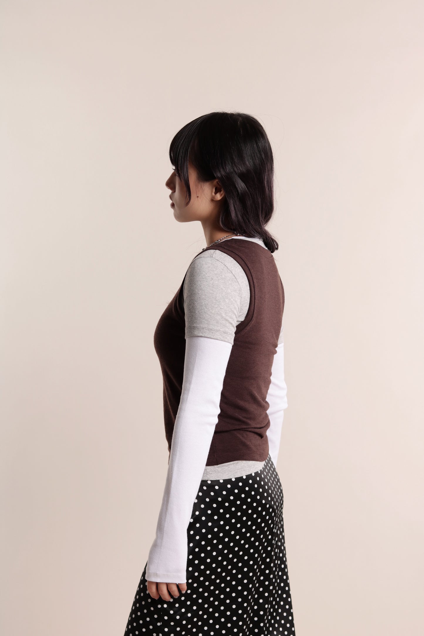 Aria Layered Top (Brown)