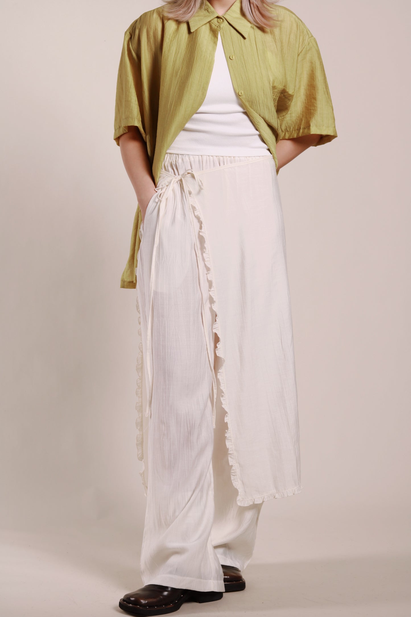 Wanda Layered Pants (Ivory)