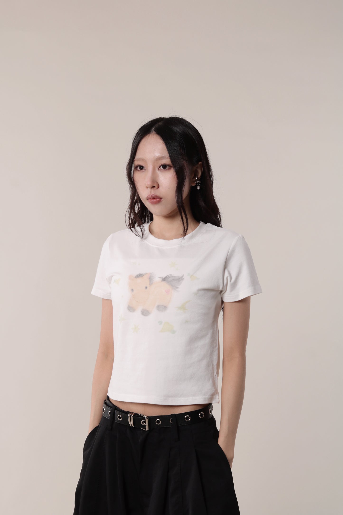 Horse Cropped Tee