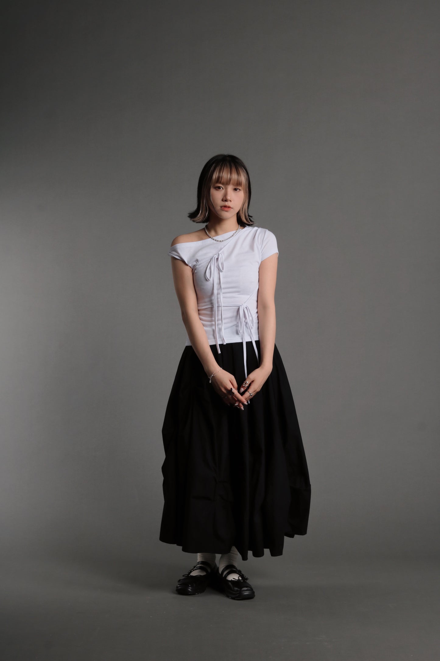 Doll Gathered Skirt (Black)