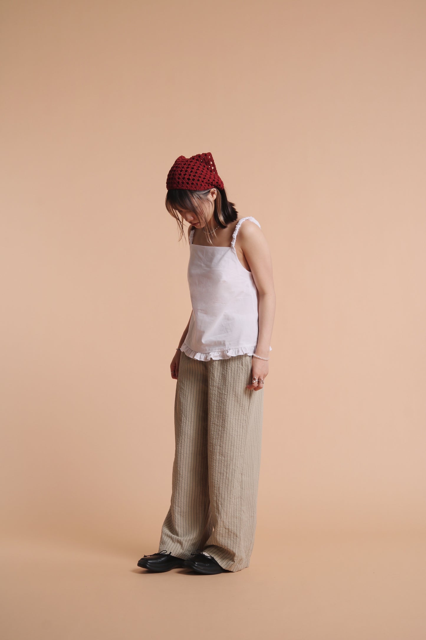 Cut Out Sleeveless Top (White)