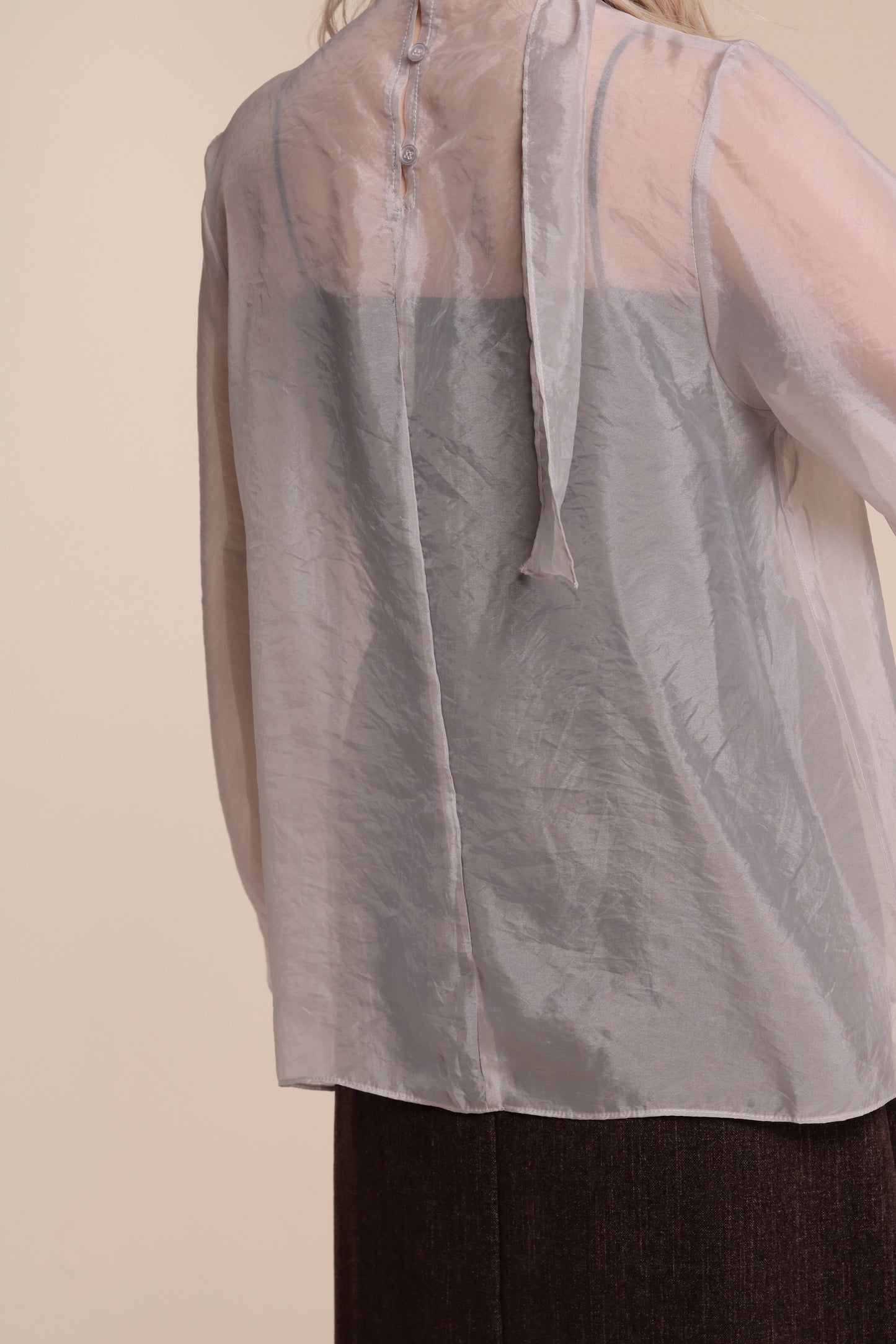 Doll See Through Blouse (Grey)