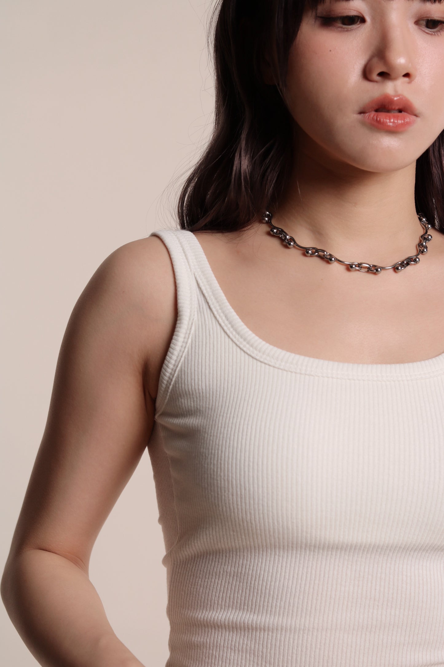 Square Neck Bra Top (White)