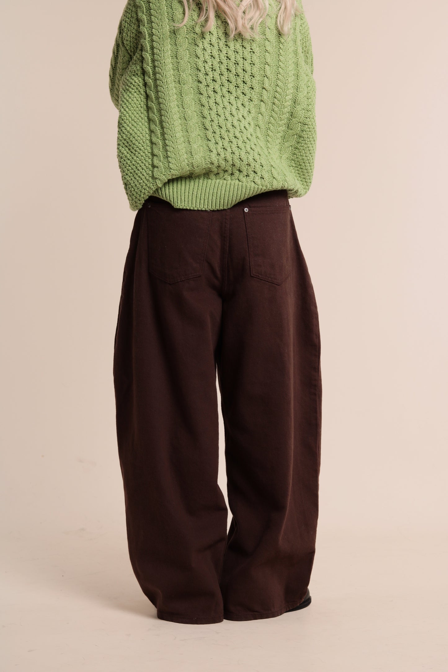 Nolan Pleat Pants (Brown)