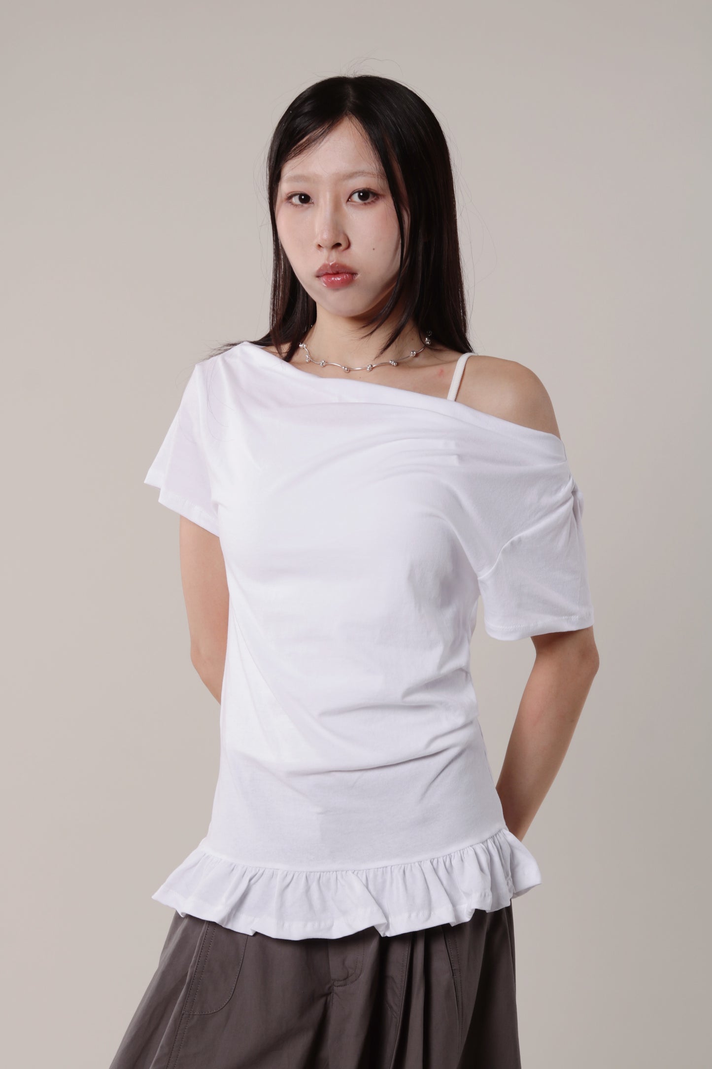 Ruffle Top (White)