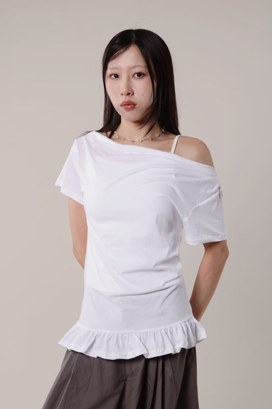 Ruffle Top (White)