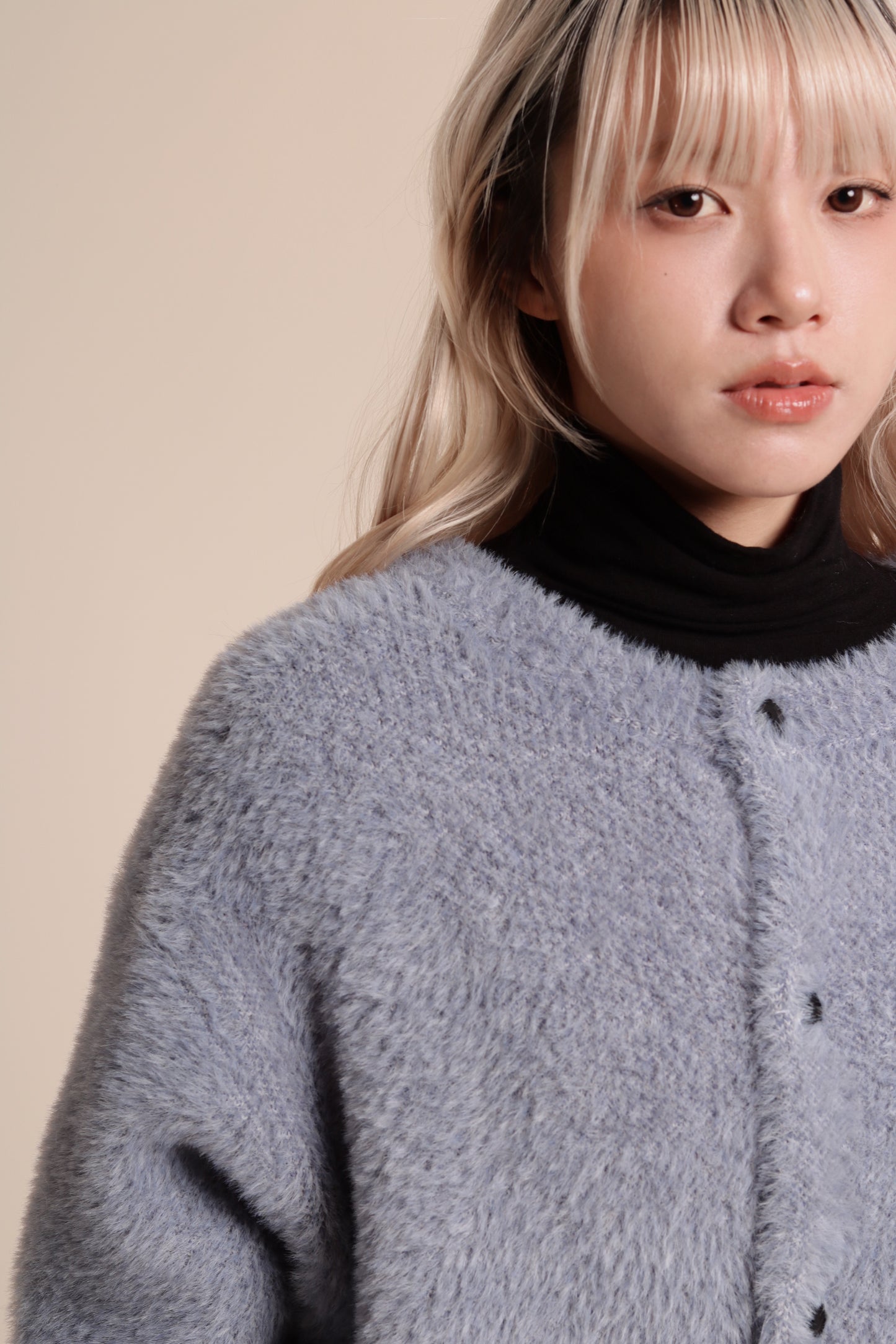 Fluffy Cardigan (Baby Blue)