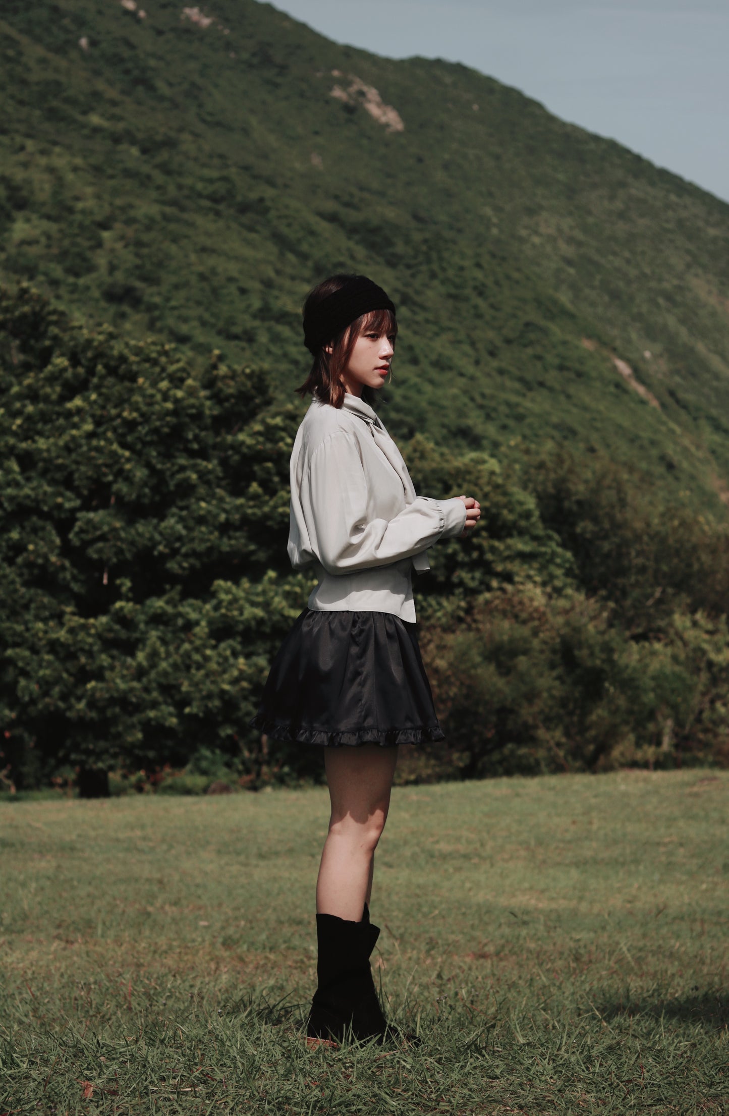 Doll Mini Ruffle Skirt (Black)