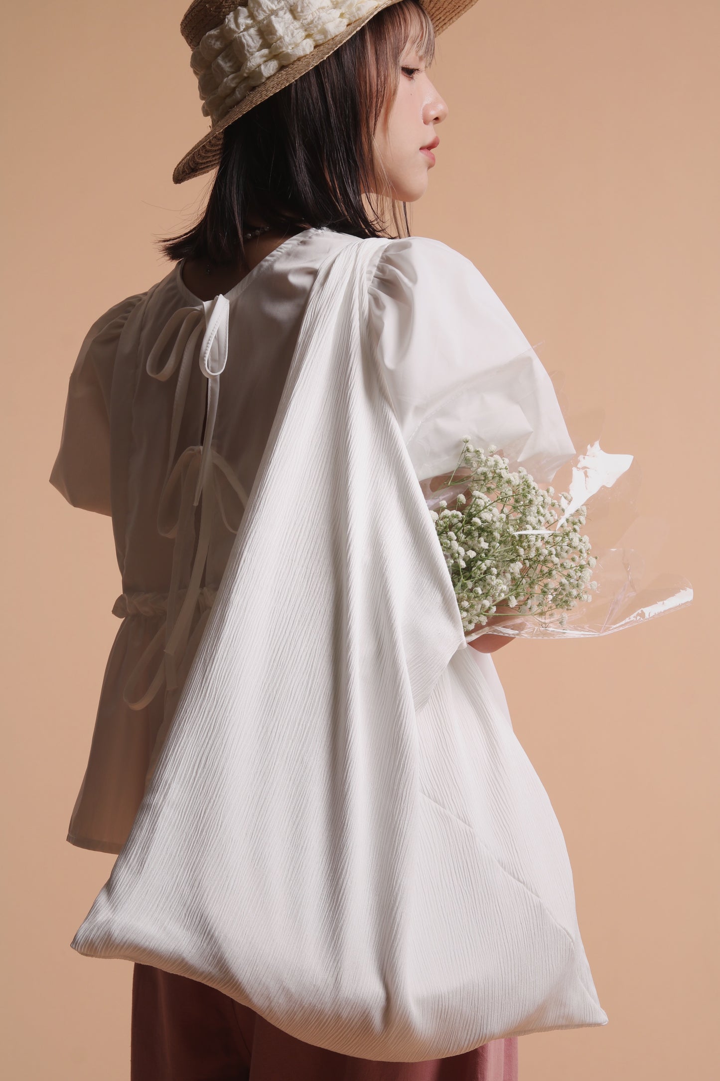 Textured stripe Bag (Black/White)