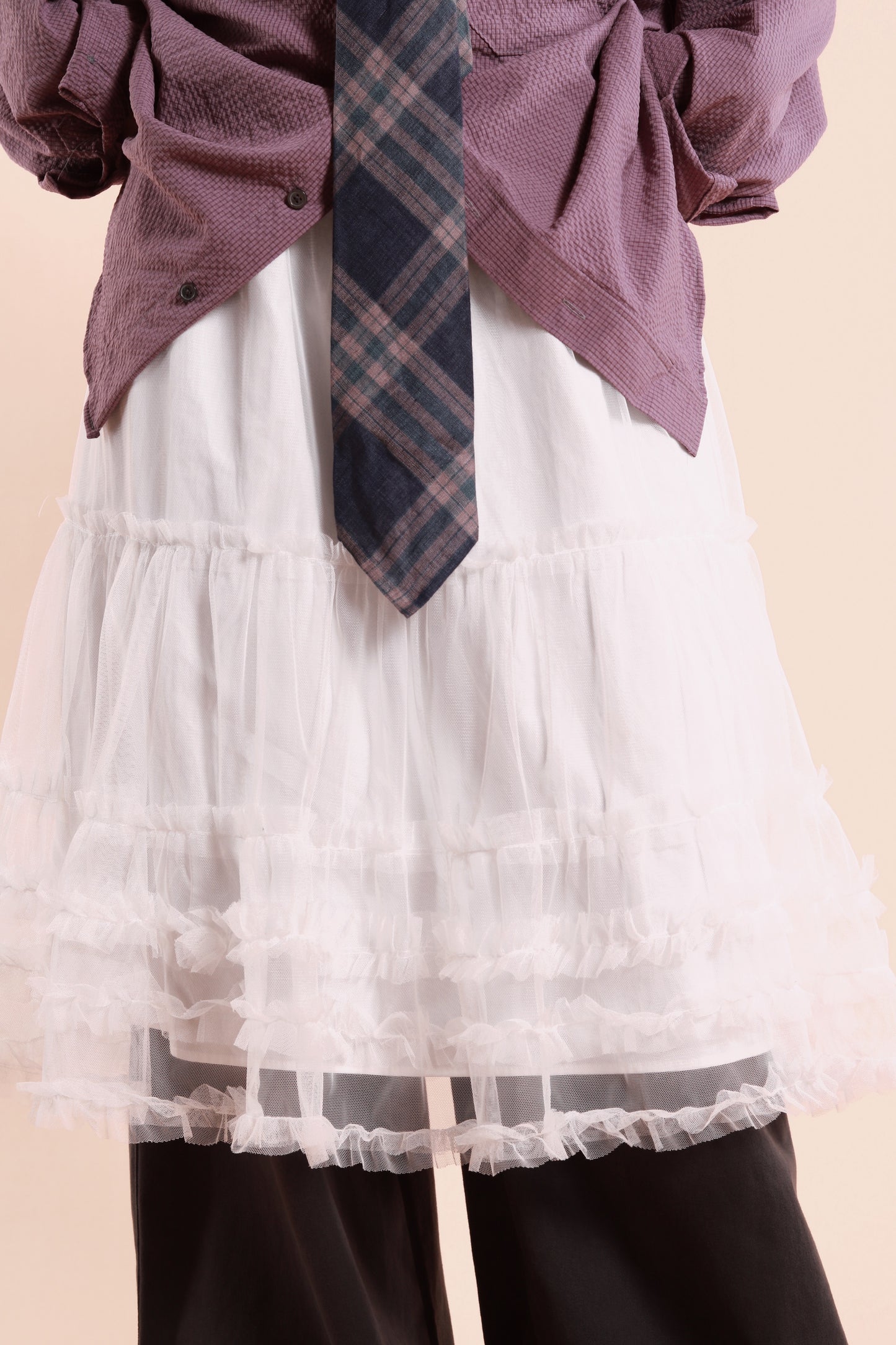 Doll Lace Ruffle Skirt (White)