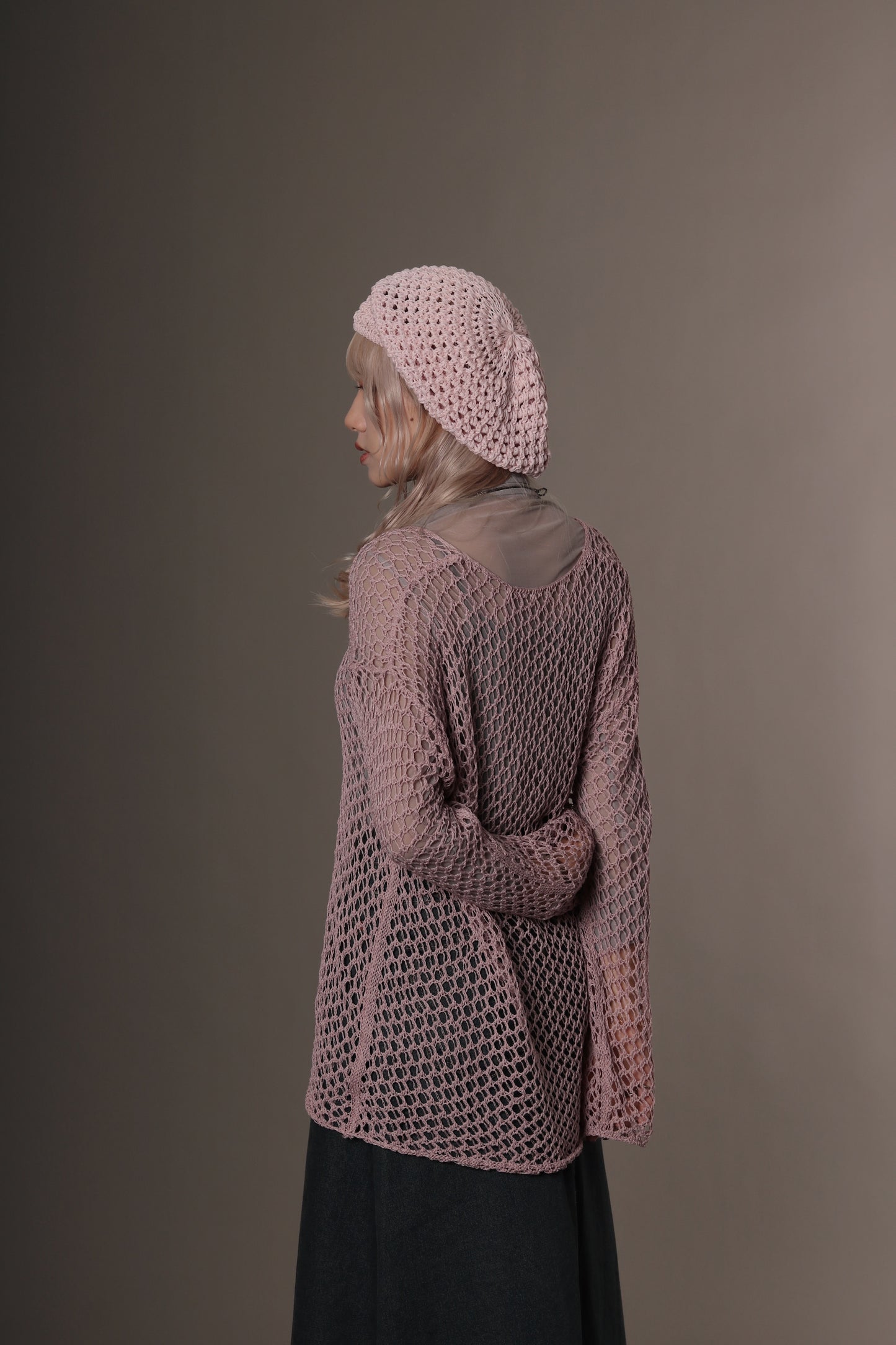 Daily Knit Beret (Black/Blue/Pink/Purple/White)