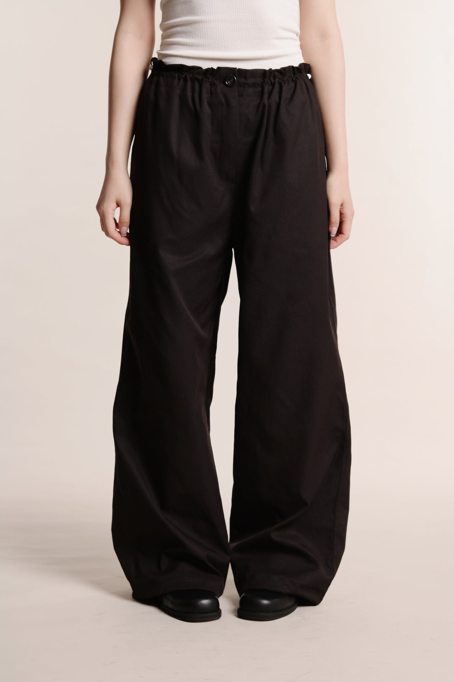 Delia Gathered Pants (Black)