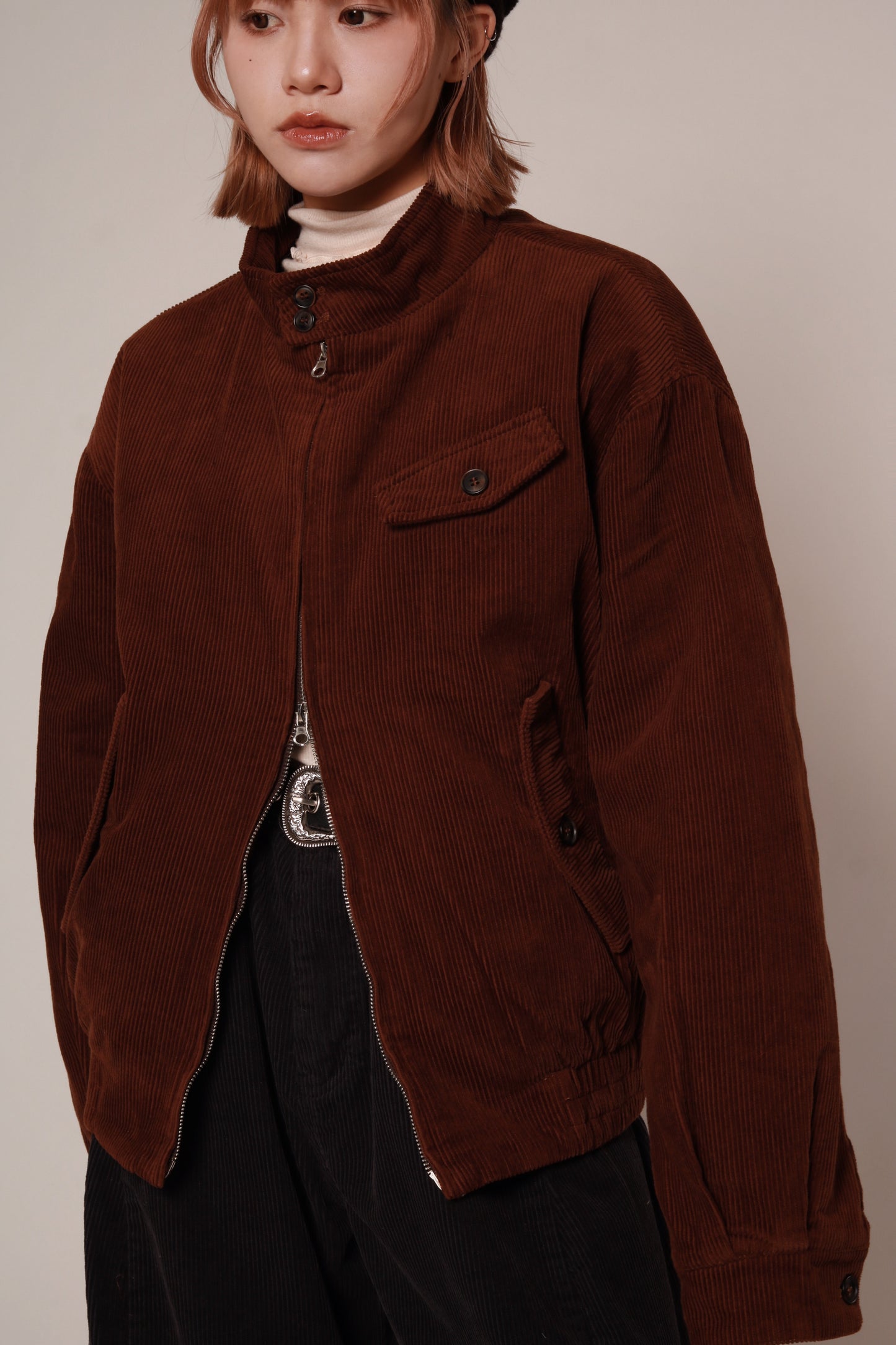 Unisex Corduroy Jacket (Brown)