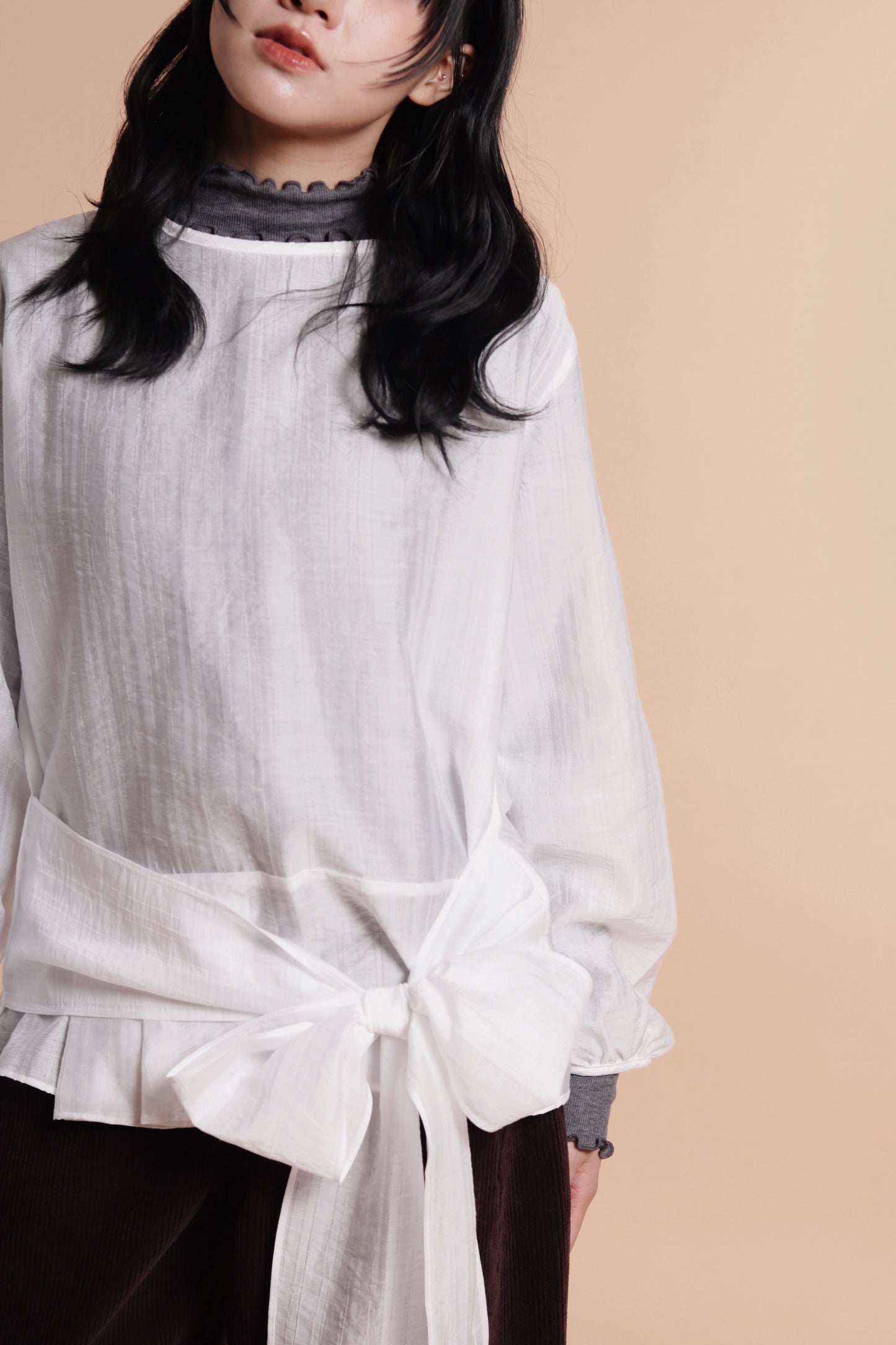 Doll Belt Blouse (White)