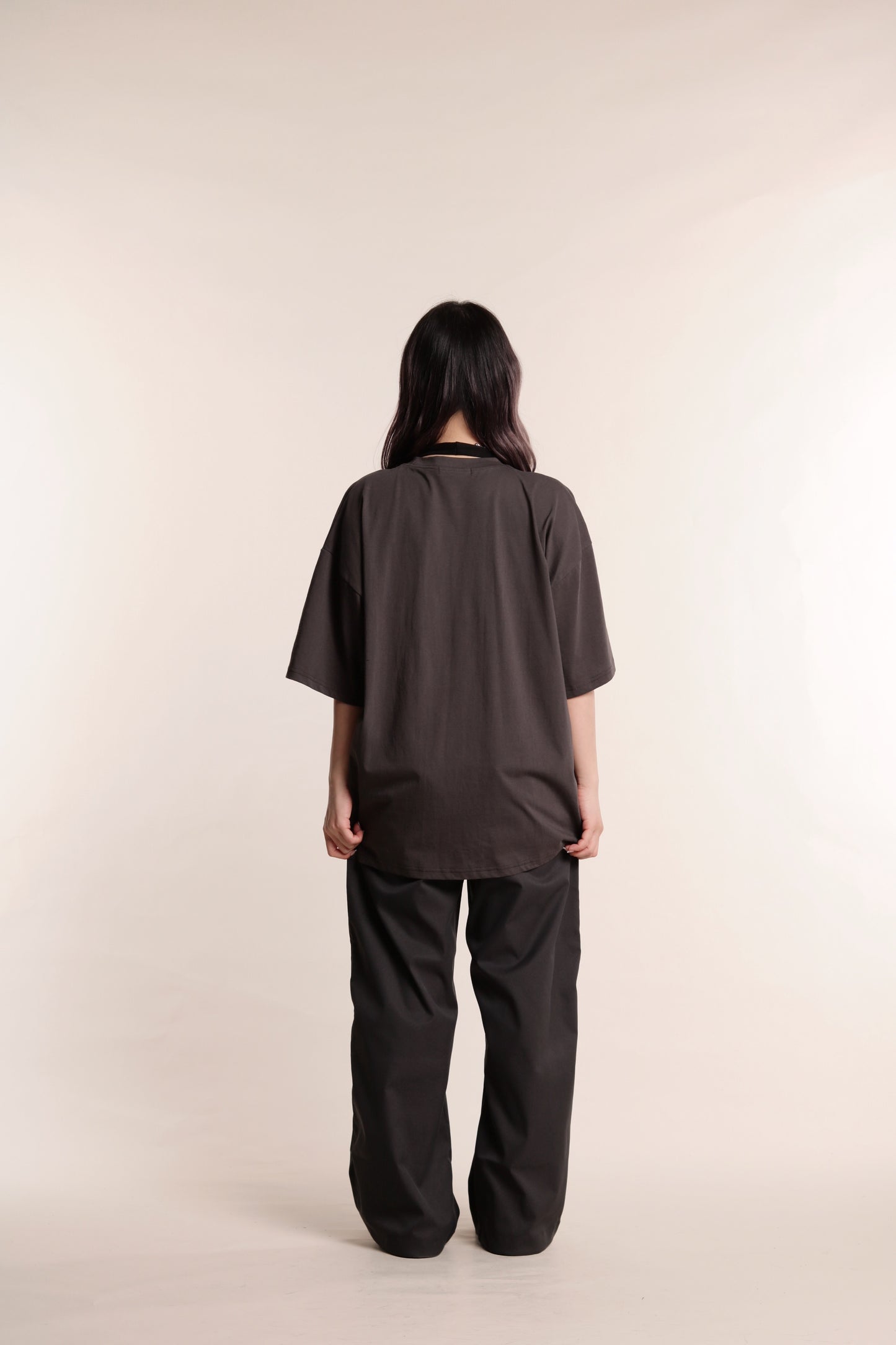 Delia Gathered Pants (Charcoal)