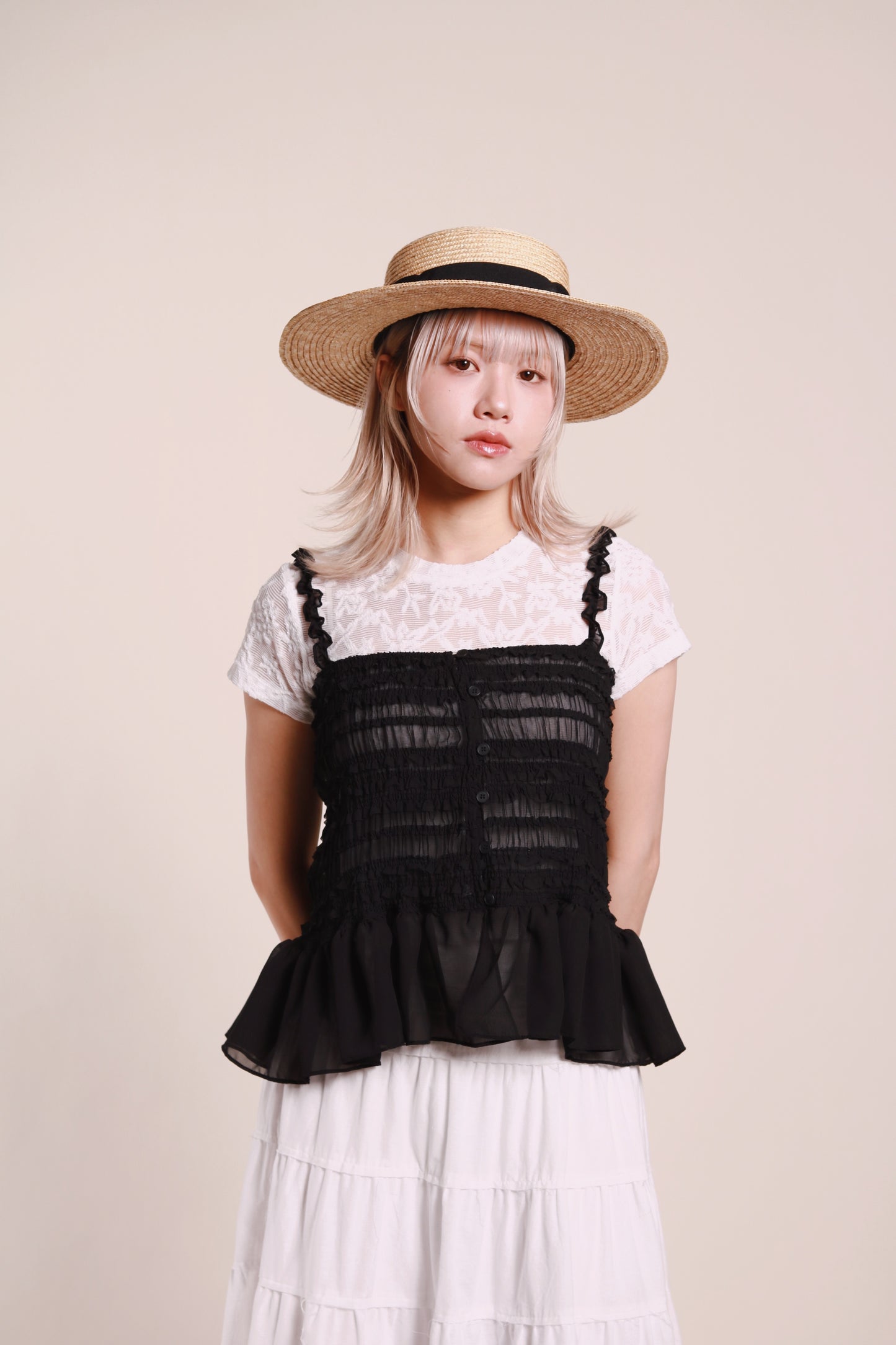 Doll Gathered Top (Black)