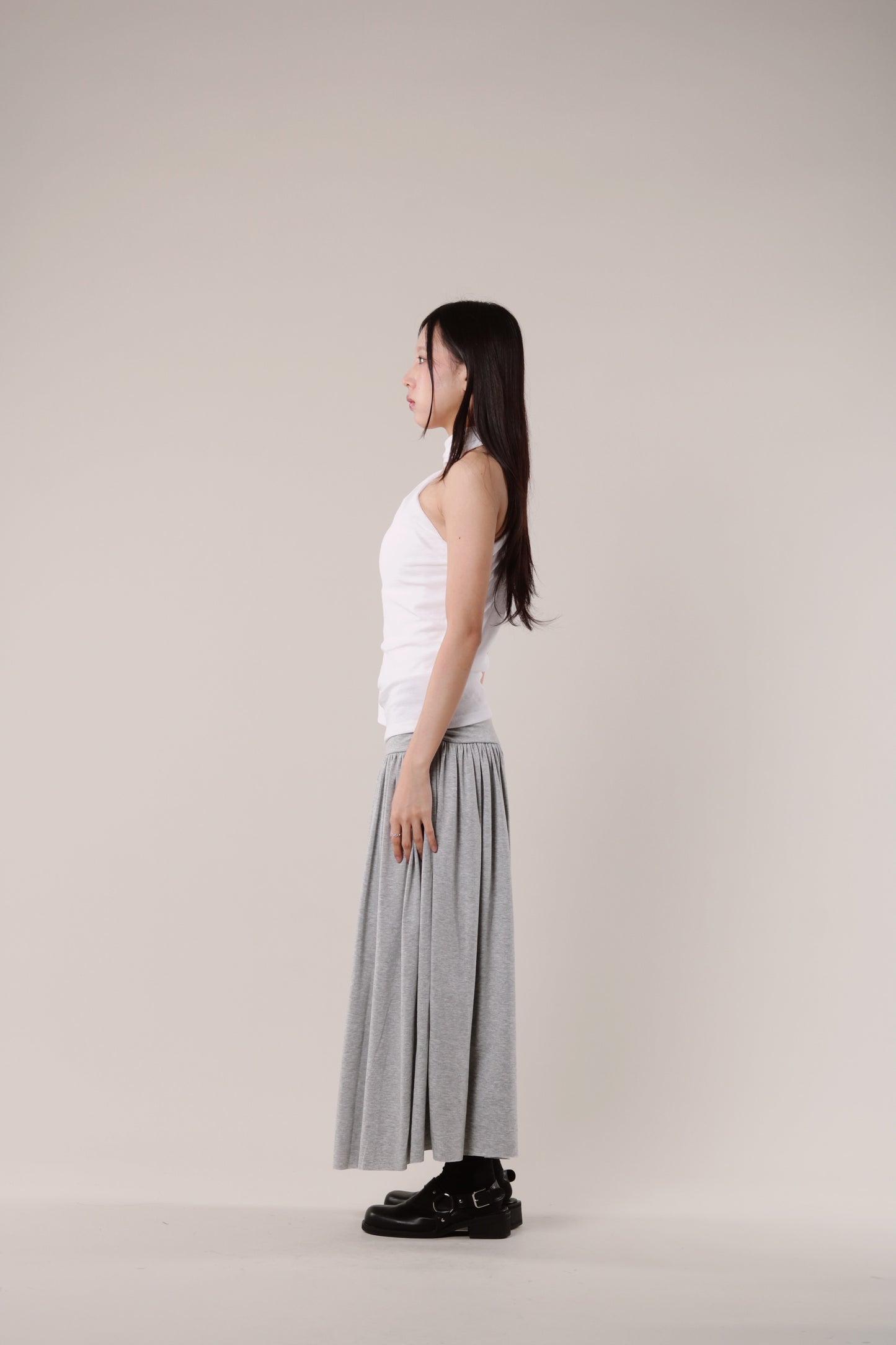 Linen Scarf Top (White)