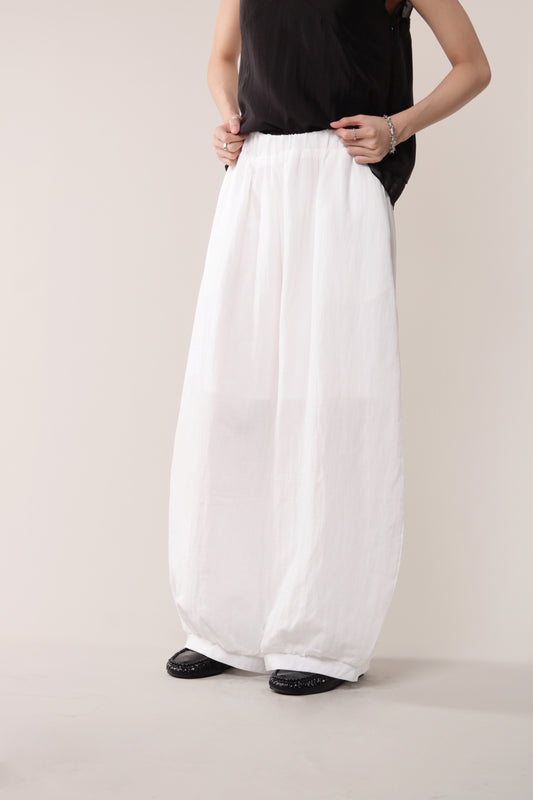 Linen Bubble Pants (White)