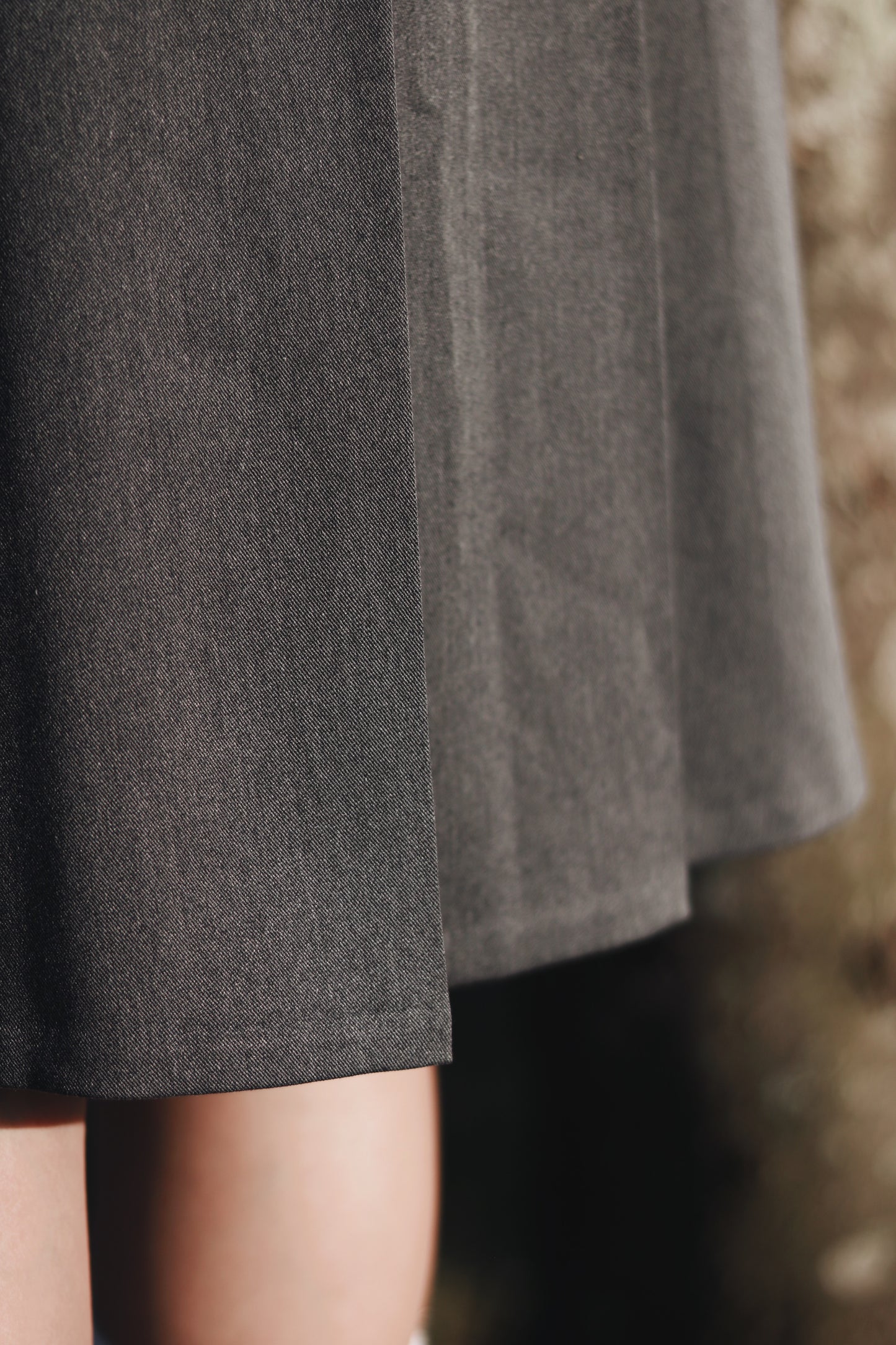 Doll Pleated Mini Skirt (Grey)