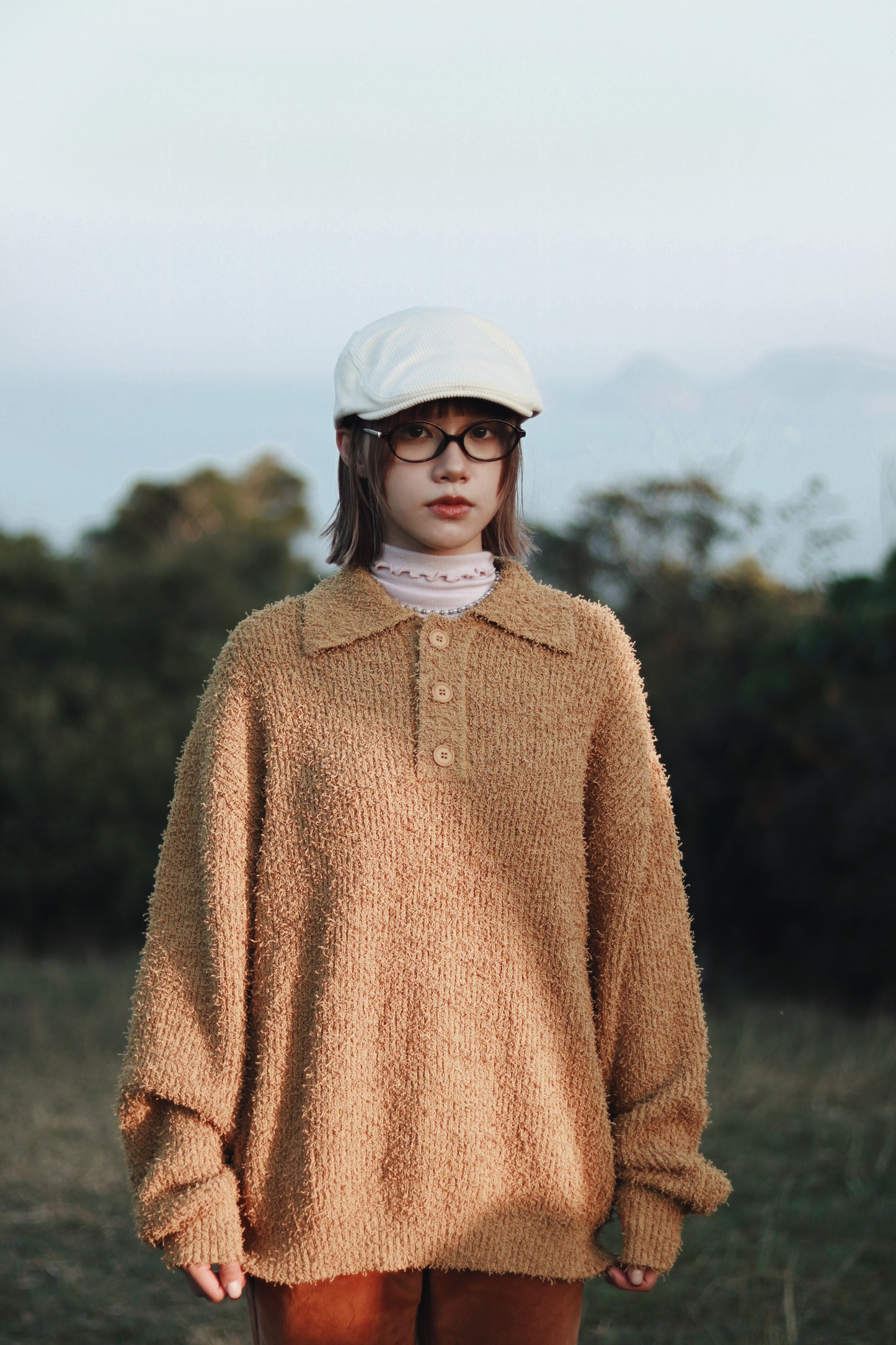 Corduroy News Cap (Ivory)