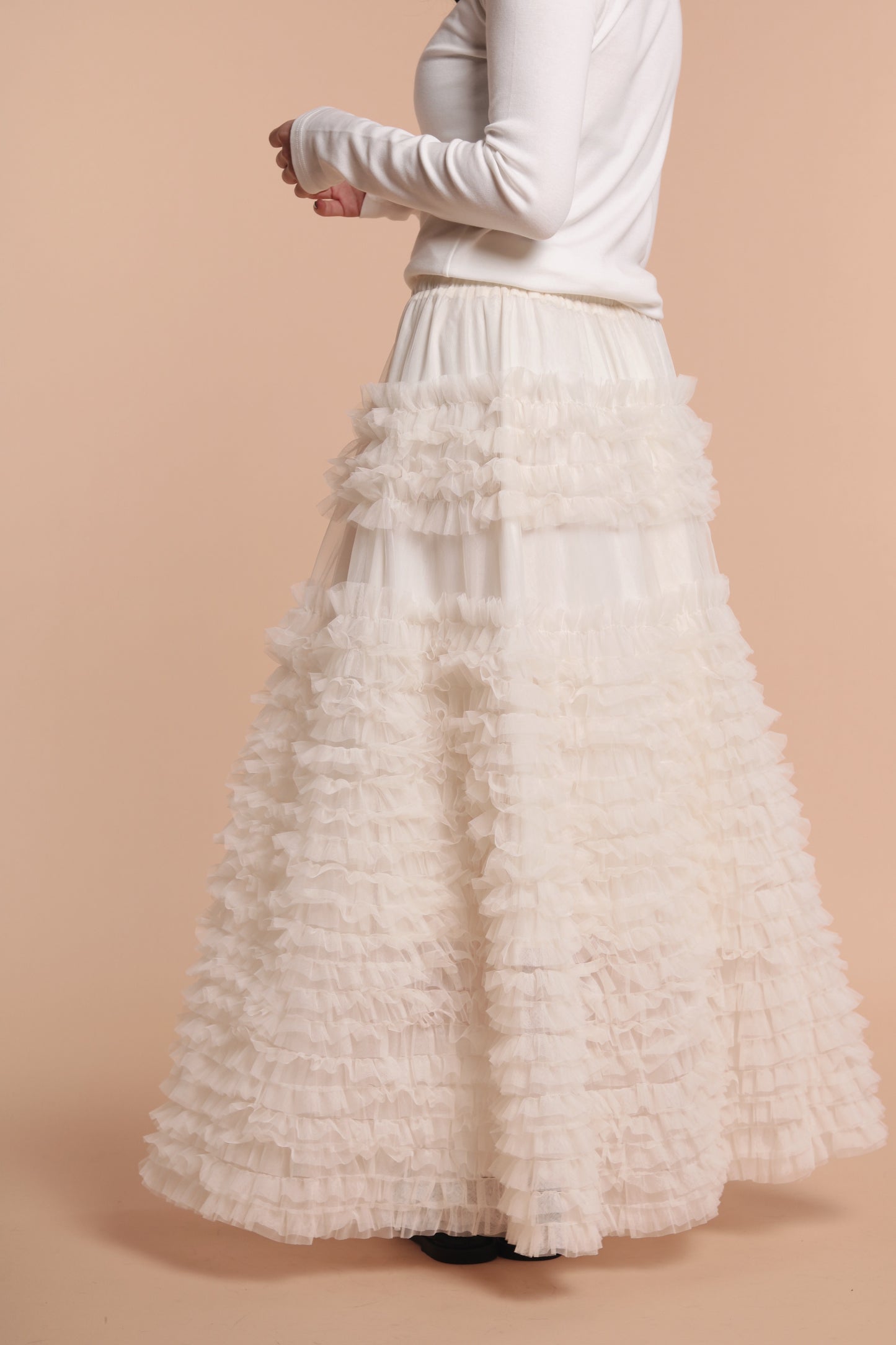 Doll Ruffle Lace Skirt (Ivory)