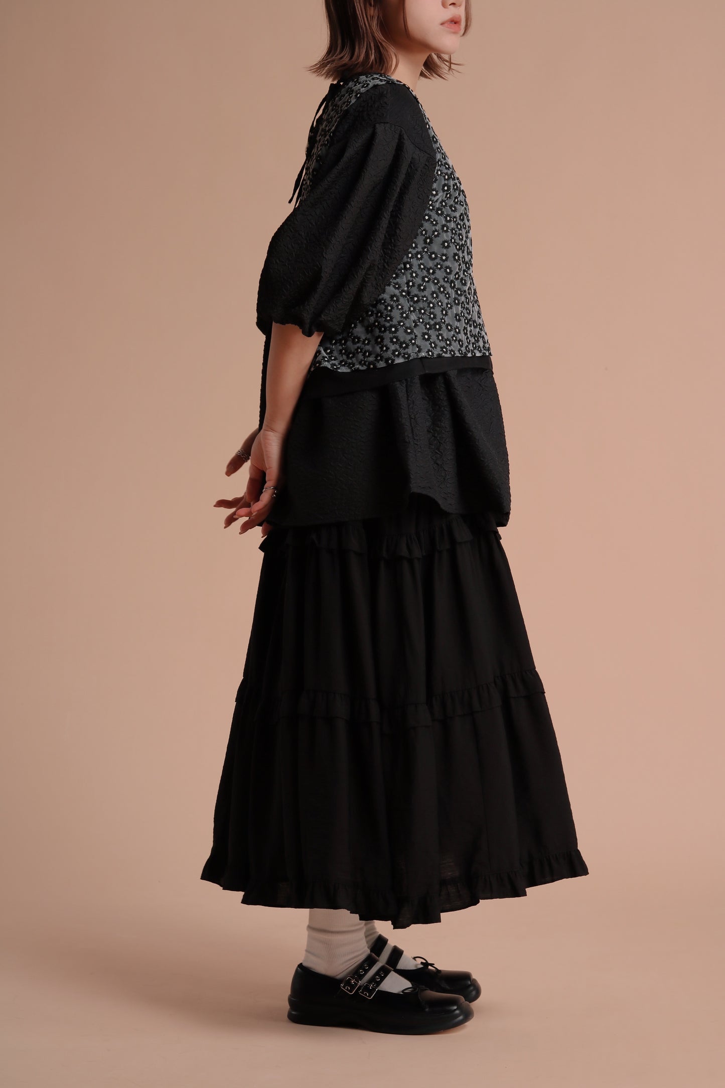 Alva Ruffle Dress (Black)