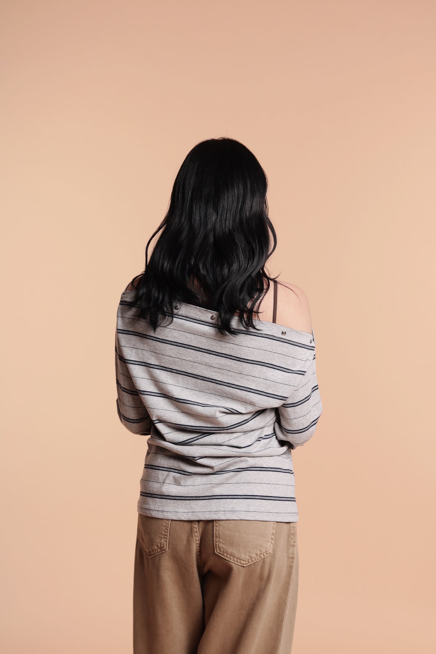 Striped Top (Grey)