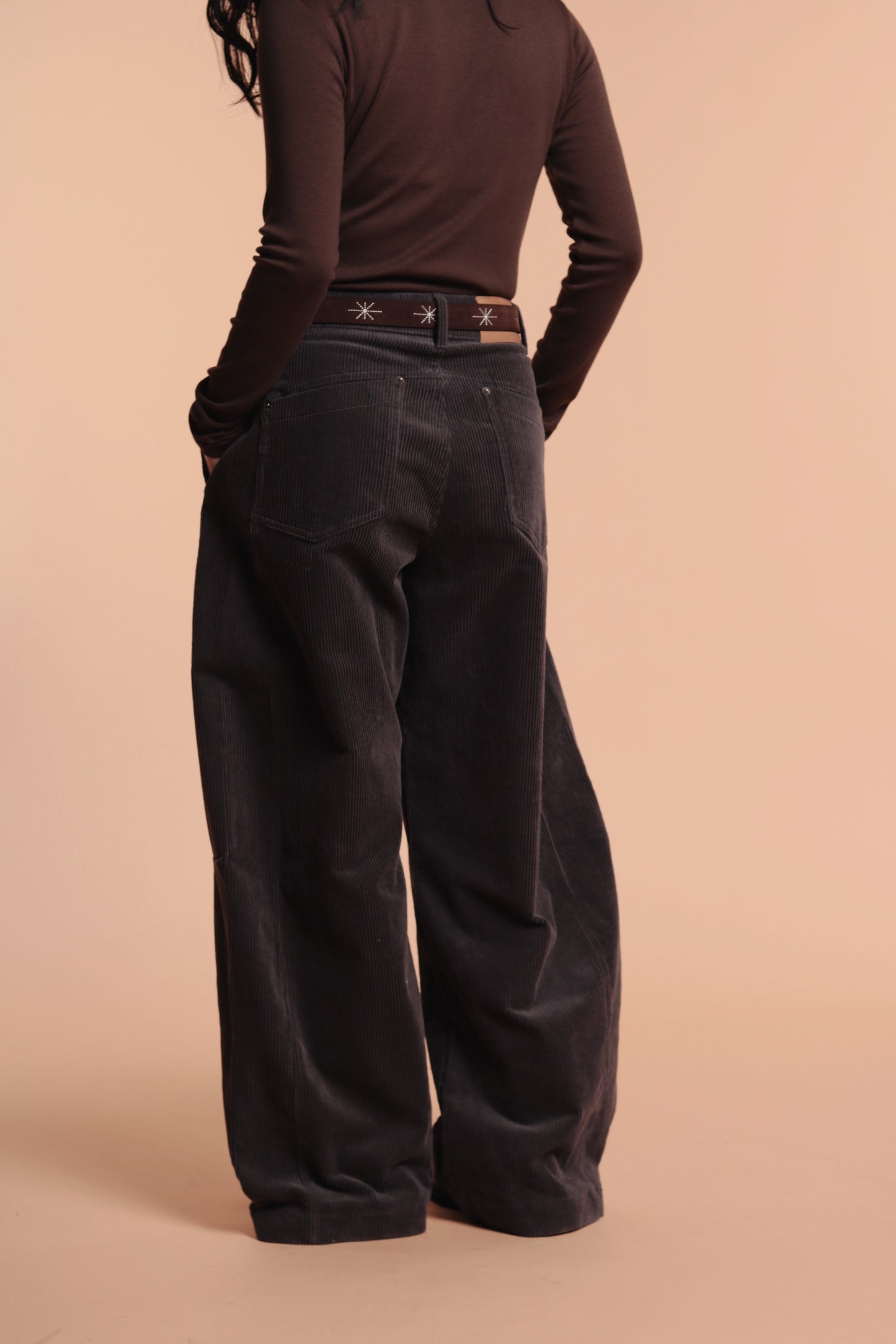 Marie Corduroy Pants (Charcoal)
